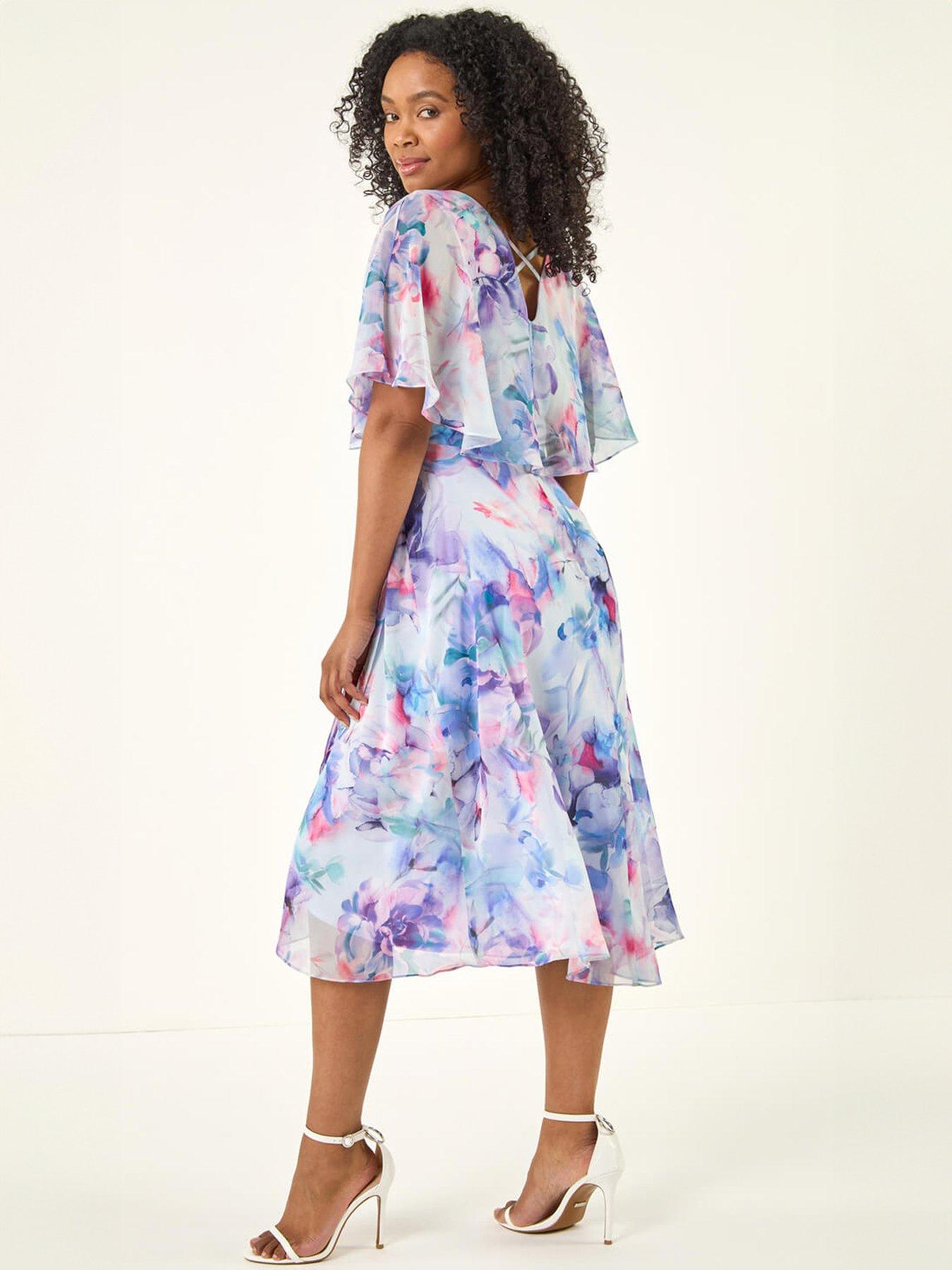 roman-petite-floral-tie-front-cape-dressstillFront