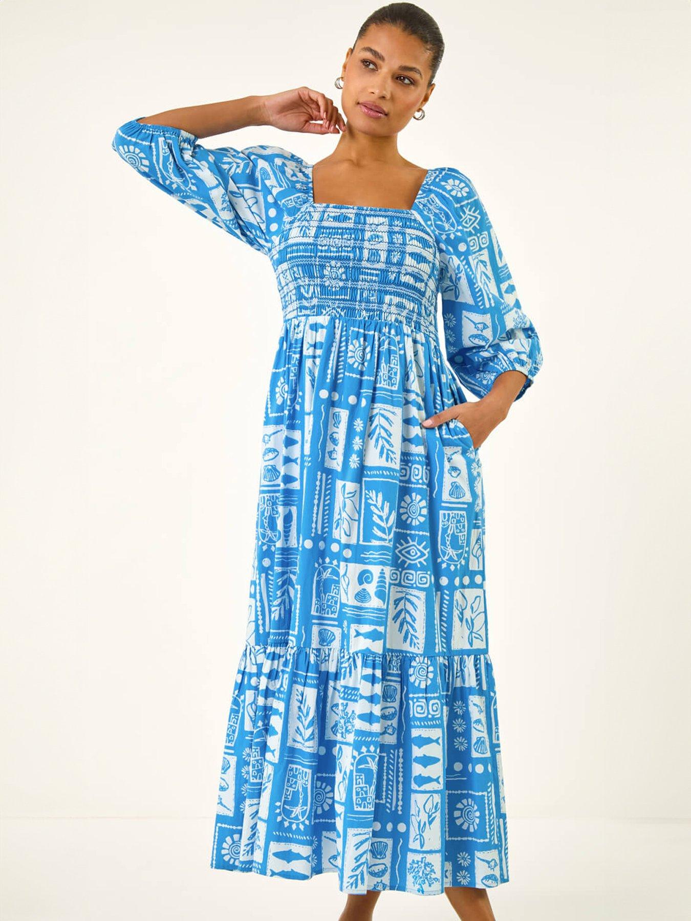 roman-seashell-tile-midi-dressoutfit