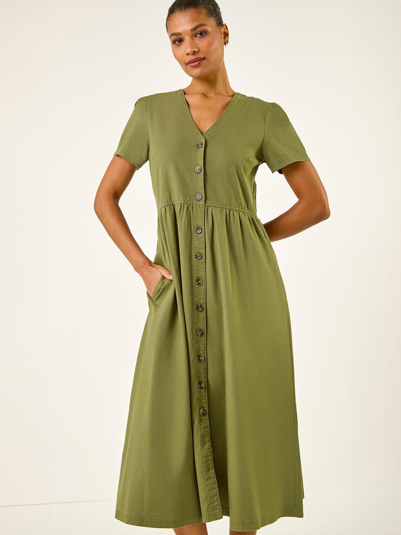 roman-denim-button-through-midi-dressoutfit
