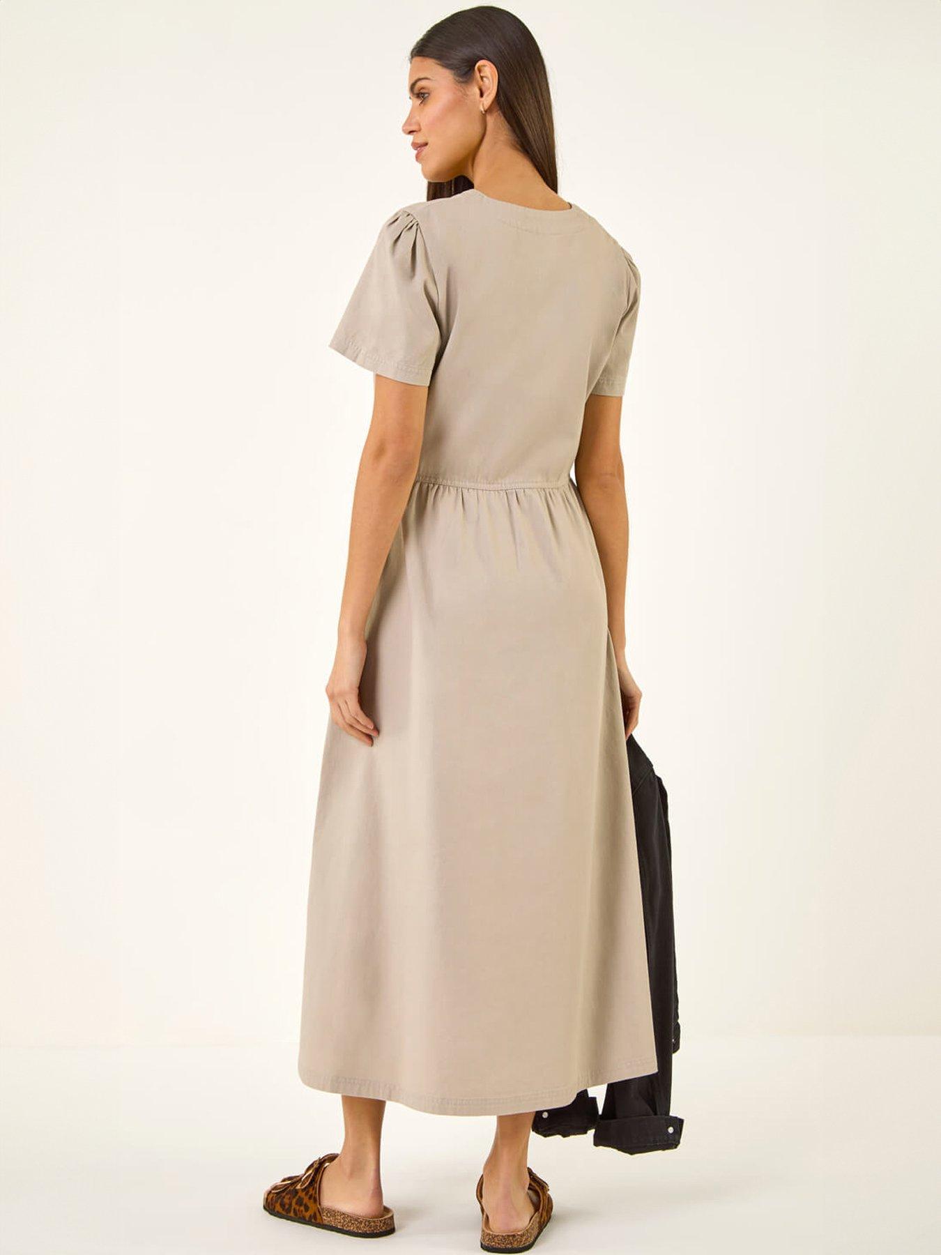 Image 2 of 5 of Roman Denim Button Through Midi Dress
