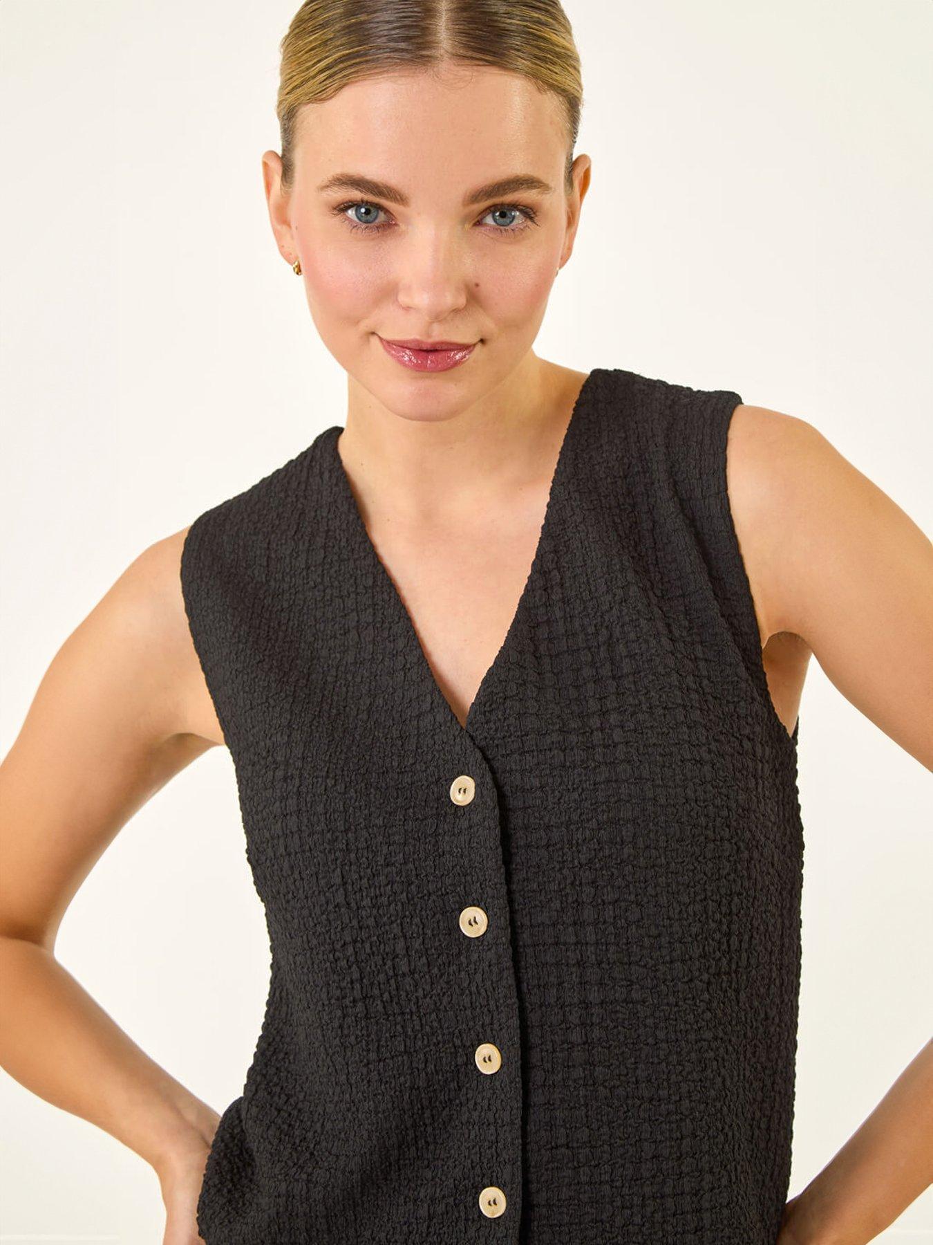 Image 4 of 5 of Roman Dusk Crinkle Textured Waist Coat