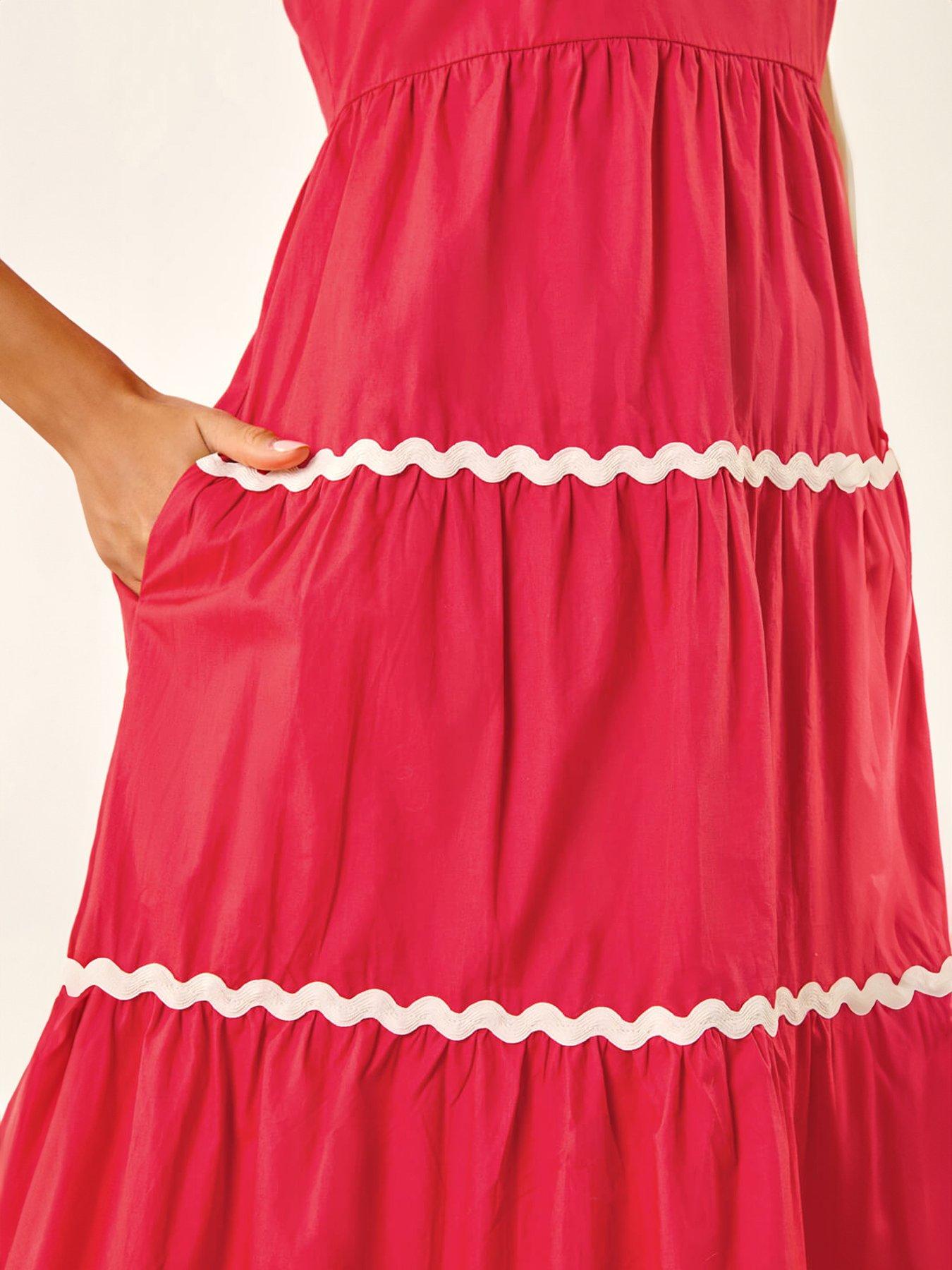 Image 5 of 5 of Roman Ric Rac Tiered Midi Dress