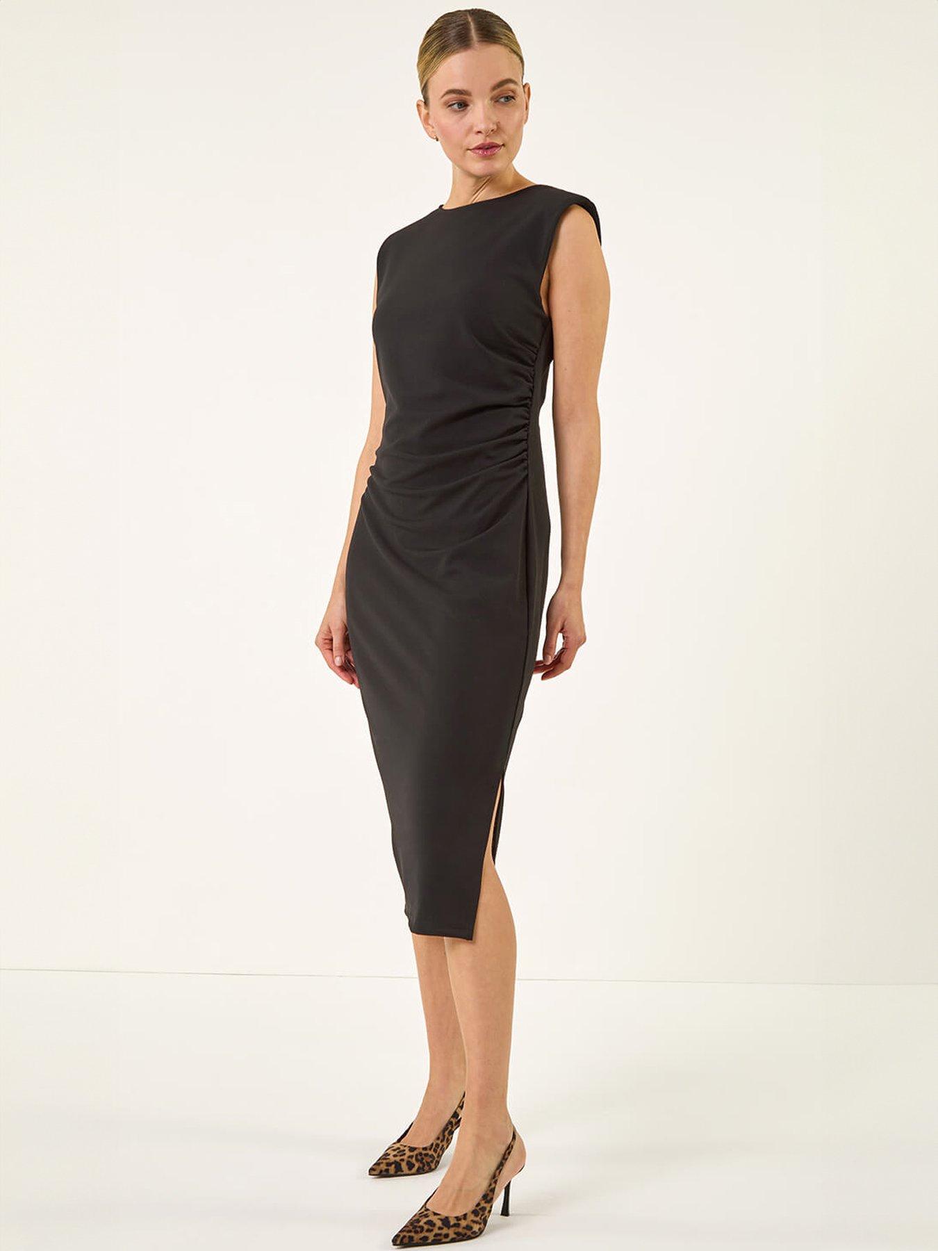 Image 3 of 5 of Roman Dusk Stretch Fitted Midi Dress