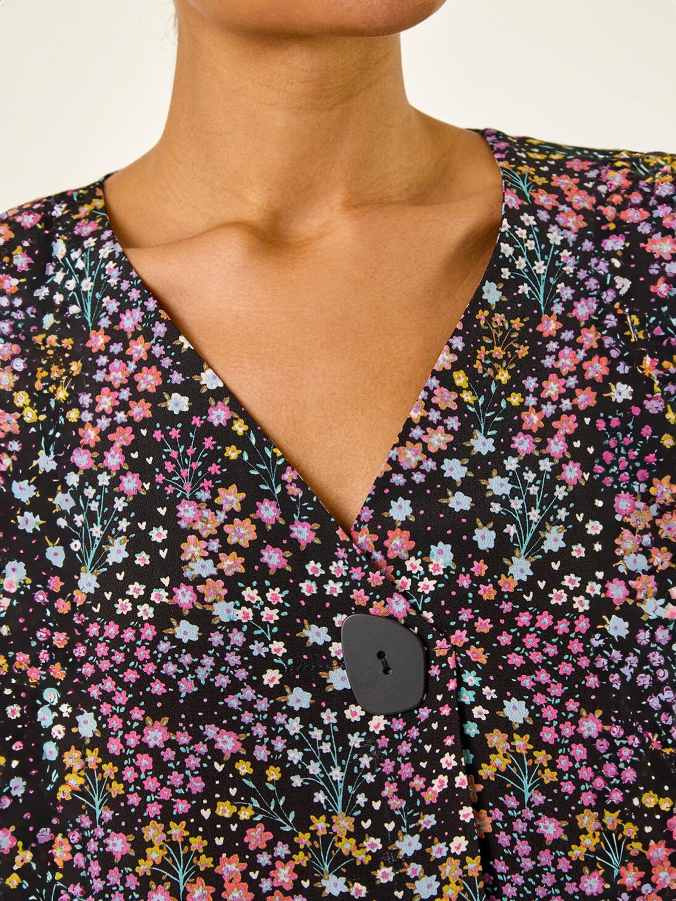 roman-ditsy-floral-v-neck-kimono-topstillFront