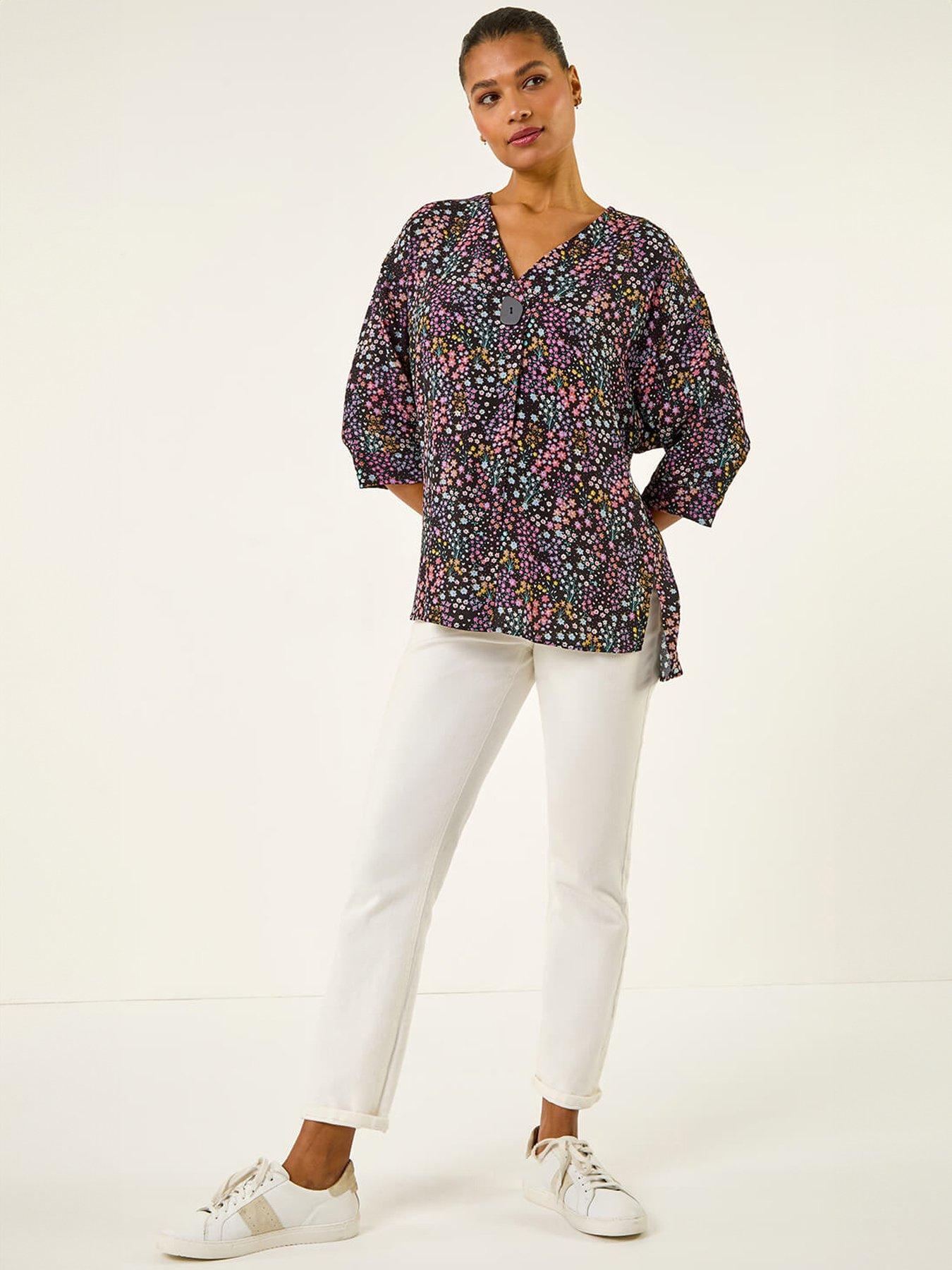 roman-ditsy-floral-v-neck-kimono-topdetail