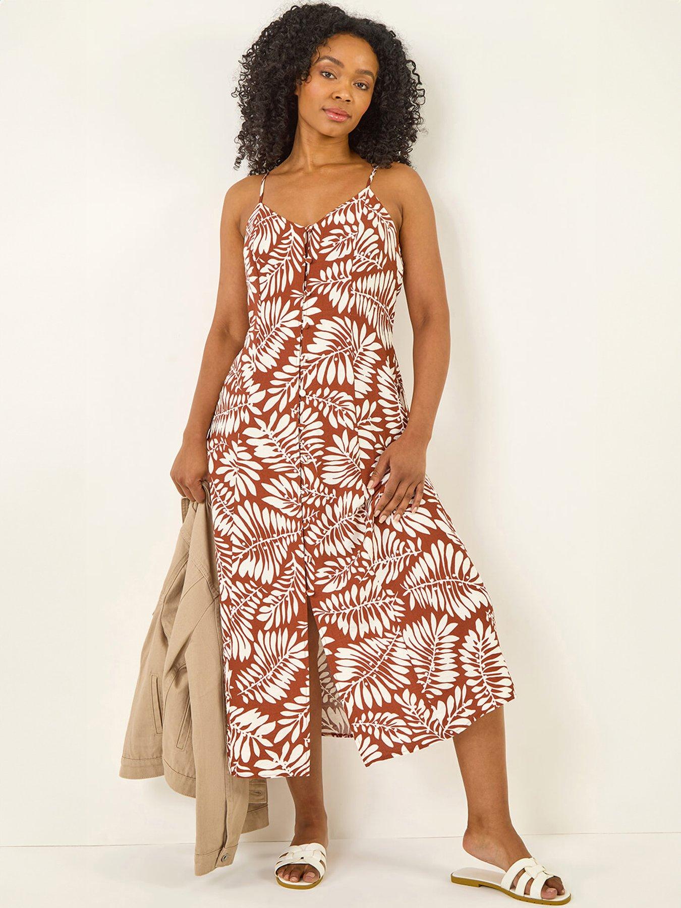 Image 3 of 5 of Roman Petite Button Midi Dress