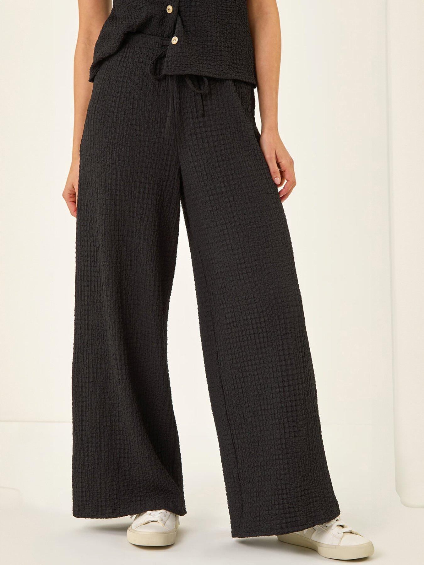 Image 1 of 5 of Roman Dusk Crinkle Wide Leg Stretch Trouser