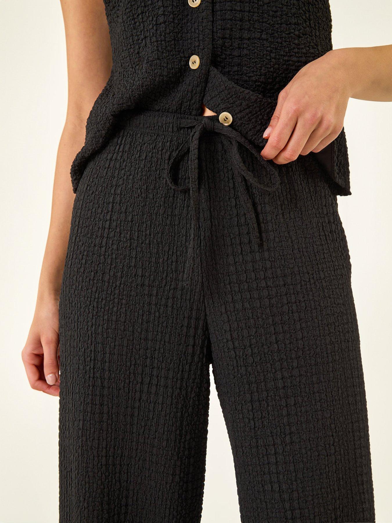 Image 5 of 5 of Roman Dusk Crinkle Wide Leg Stretch Trouser