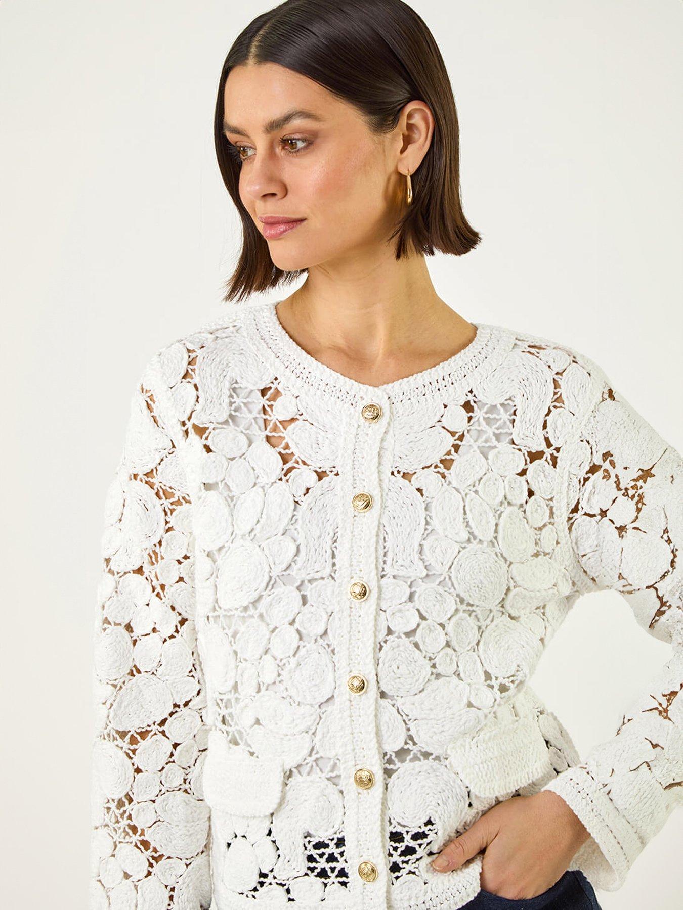 Image 4 of 5 of Roman Crochet Knit Jacket