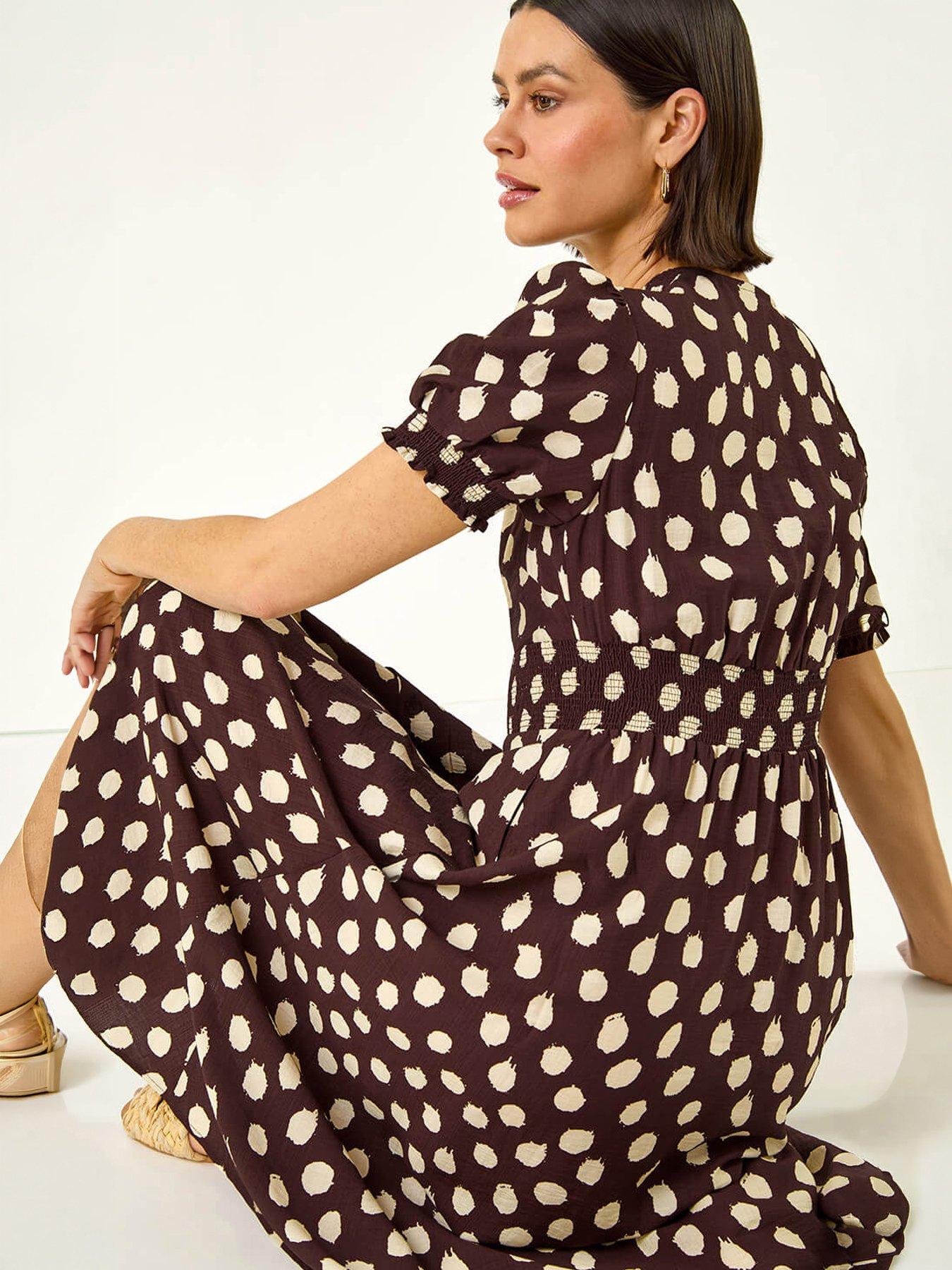 roman-spot-print-button-midi-dressfront