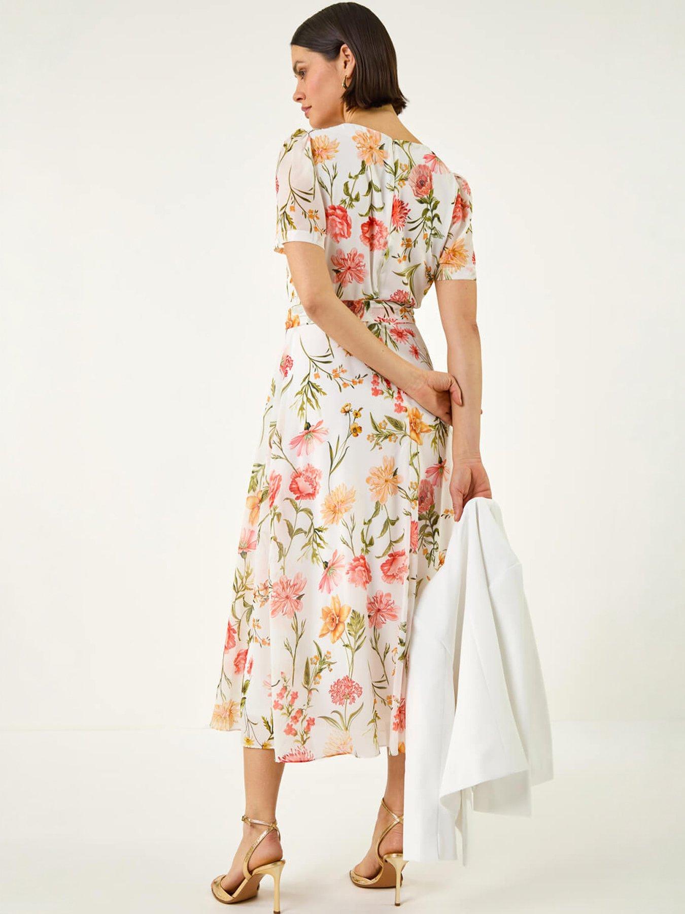 roman-floral-chiffon-pleated-dressoutfit