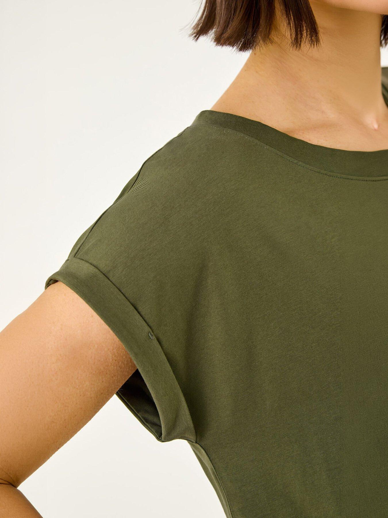 Image 2 of 5 of Roman Plain Stretch Cotton Jersey T-Shirt