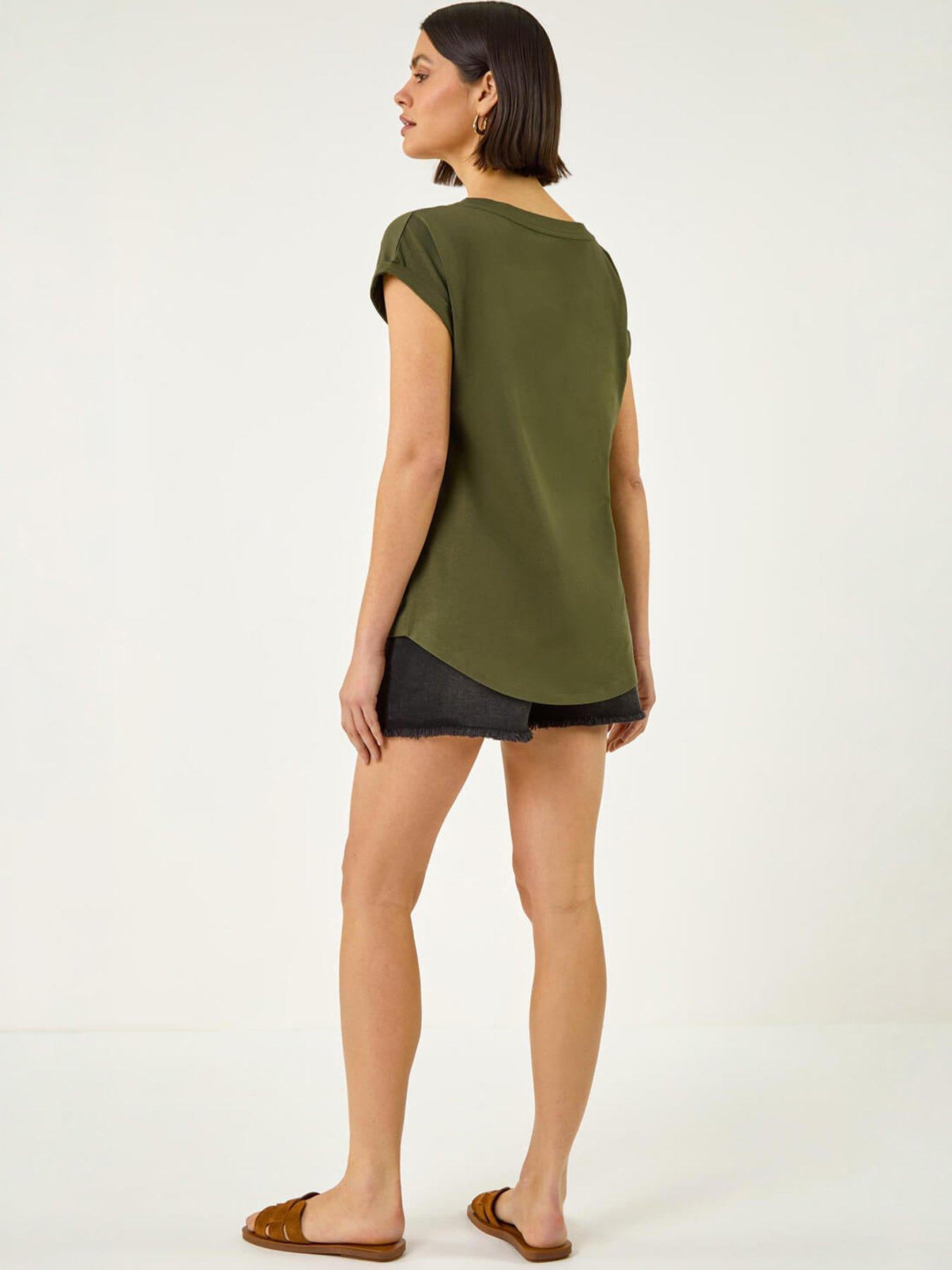 Image 4 of 5 of Roman Plain Stretch Cotton Jersey T-Shirt