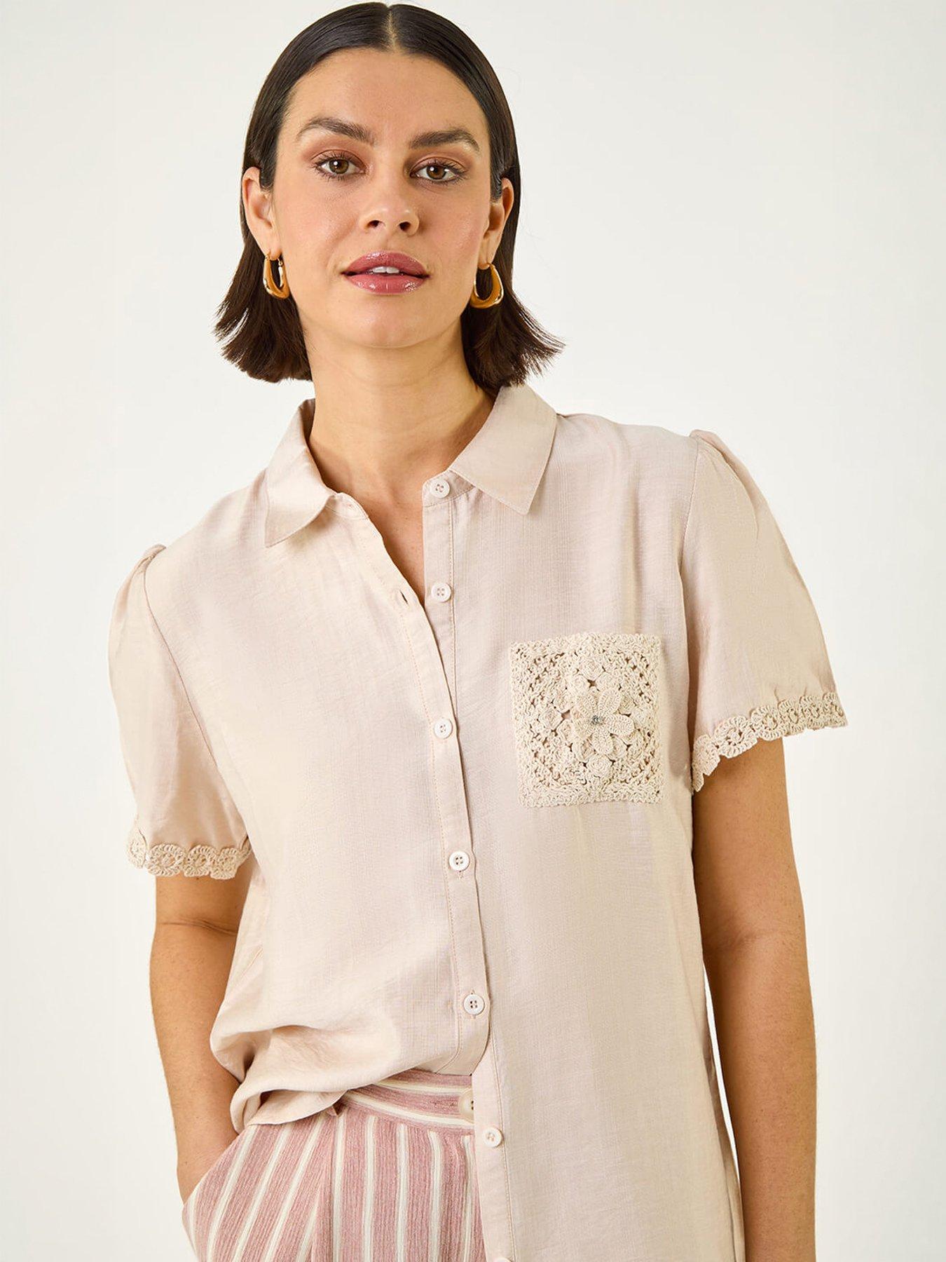 Image 3 of 5 of Roman Crochet Pocket Button Shirt