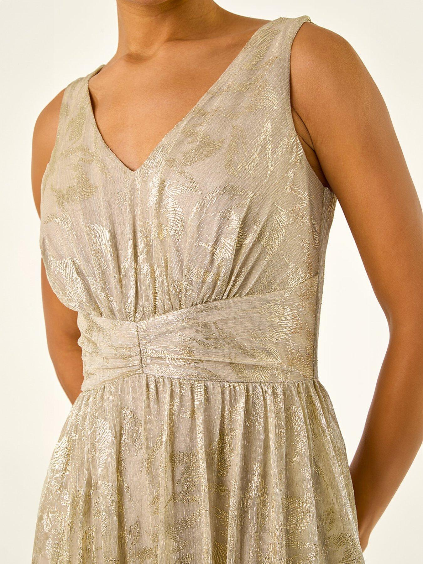 roman-foil-print-twist-front-stretch-midi-dressdetail
