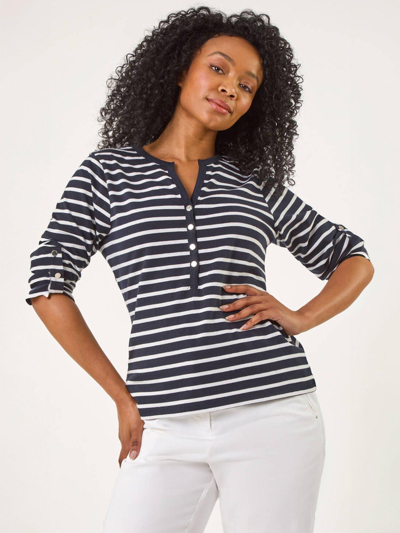 roman-petite-stripe-v-neck-button-topfront