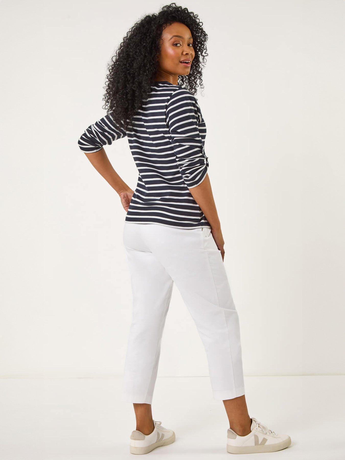 roman-petite-stripe-v-neck-button-topstillFront