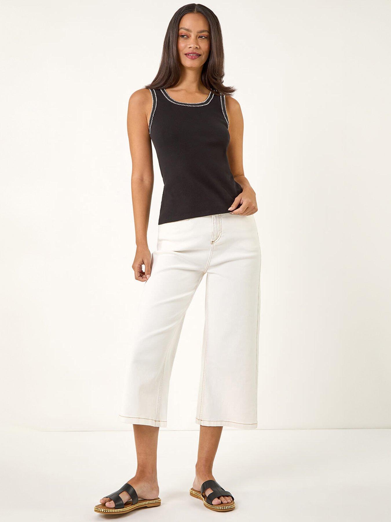 Image 3 of 5 of Roman Contrast Stitch Vest Top