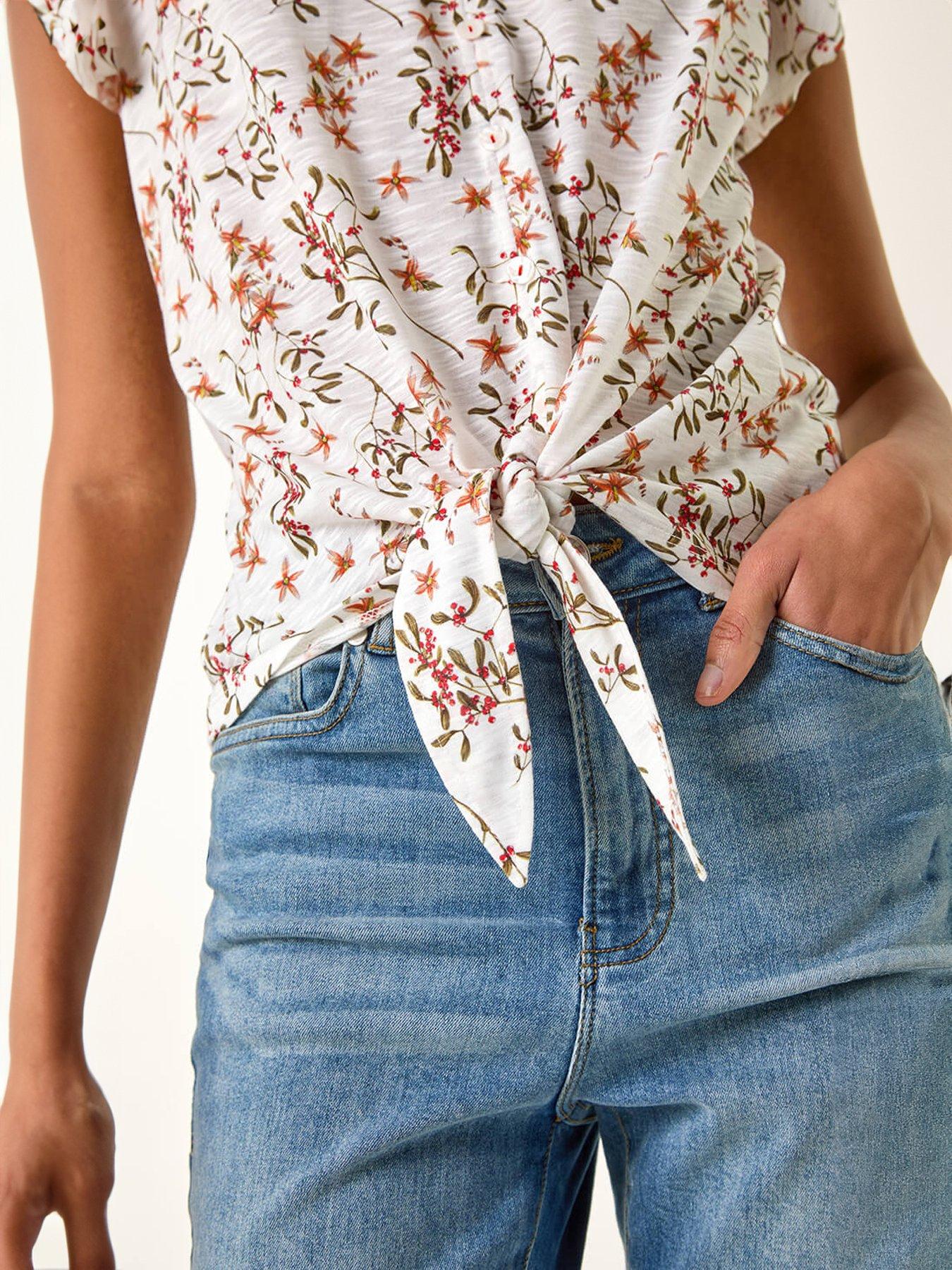 roman-floral-print-tie-front-topdetail