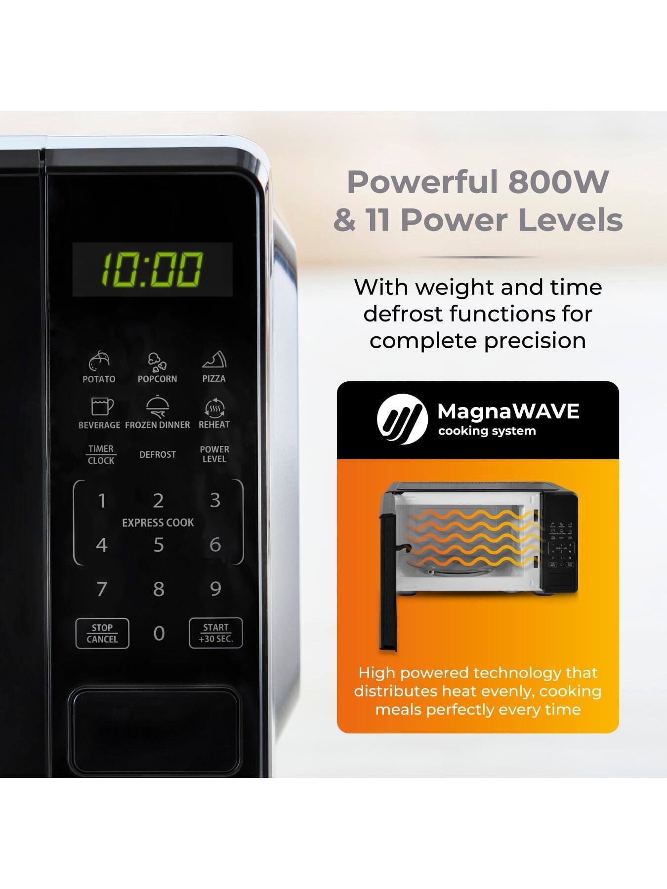 Image 2 of 6 of Tower 20L 800W Digital Microwave with 11 Power Levels, LED Display, Black