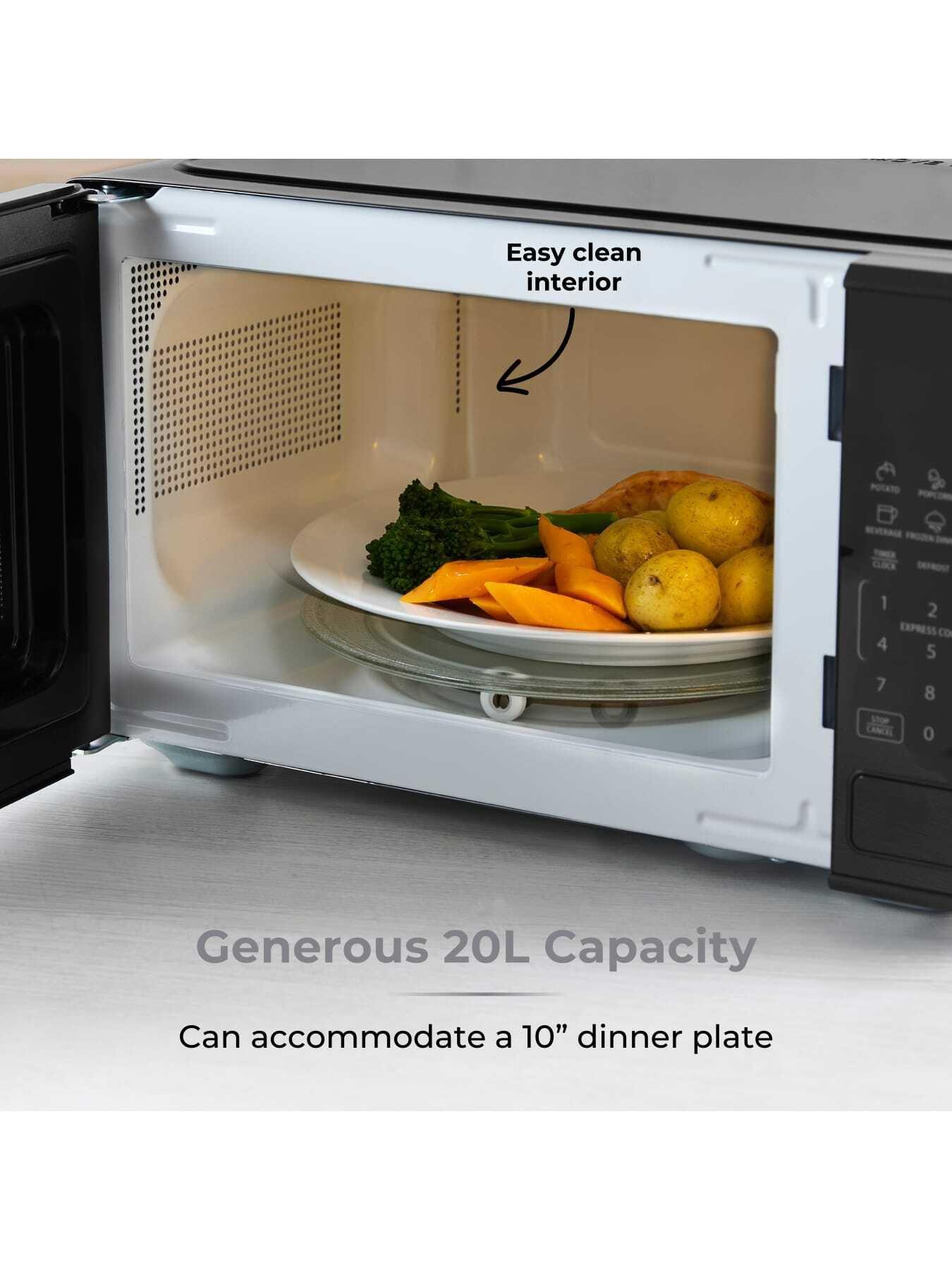 Image 3 of 6 of Tower 20L 800W Digital Microwave with 11 Power Levels, LED Display, Black