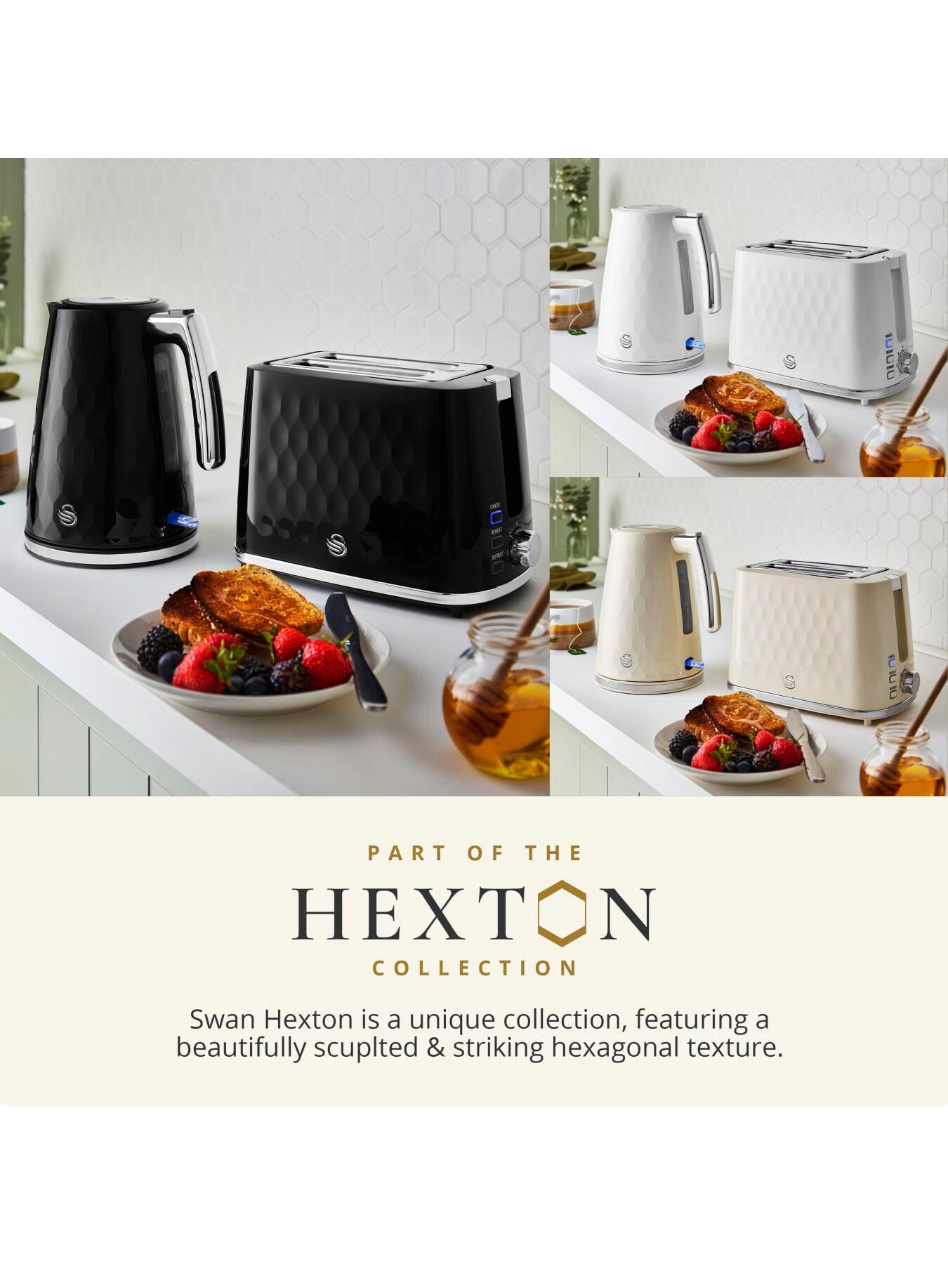 Image 5 of 8 of Swan Hexton 2 Slice Toaster, Removable Crumb Tray, White