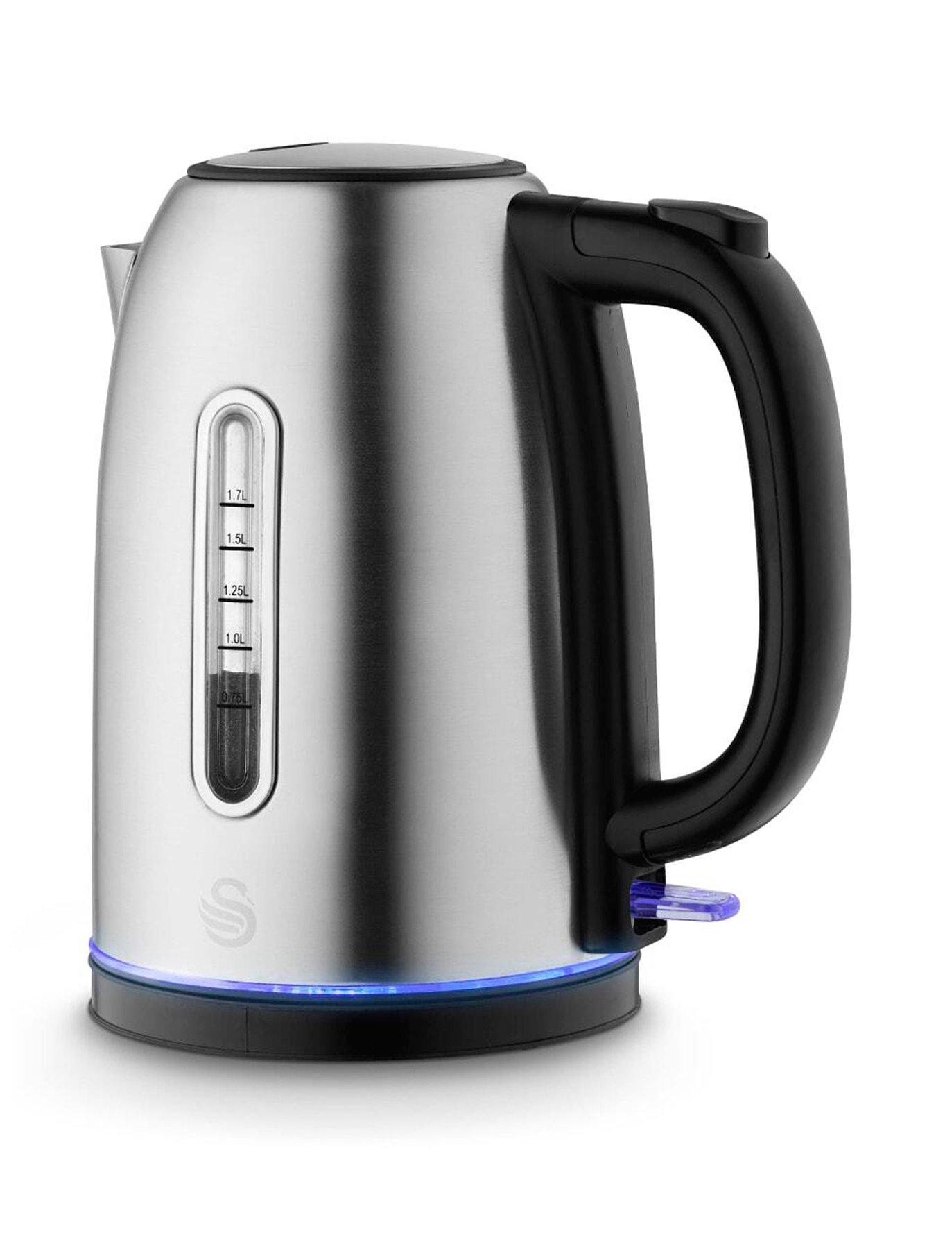 Swan Quiet Boil Cordless Kettle, 3Kw Fast Boil, Stainless Steel in One Colour