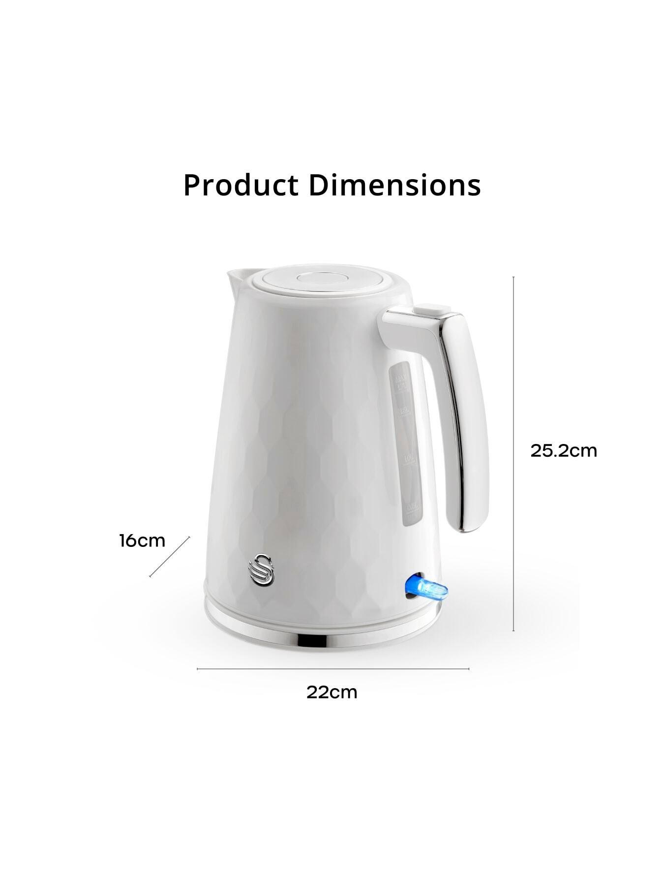 Image 6 of 7 of Swan Hexton 1.7L Electric Kettle, 3KW Rapid Boil, White