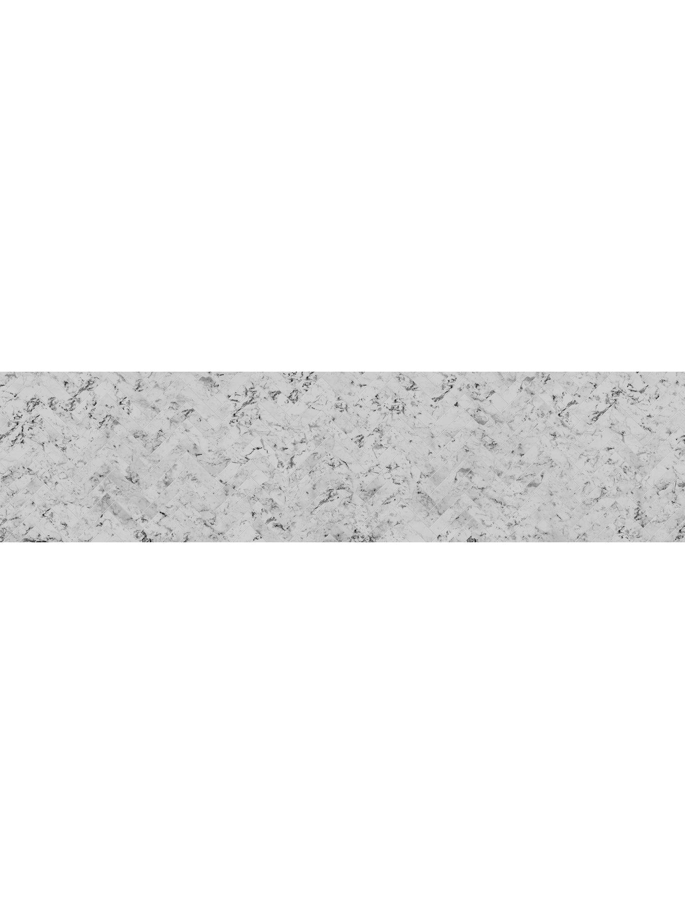 Image 6 of 7 of WilsonArt Alloy Carrara Marble Herringbone 3m Splashback