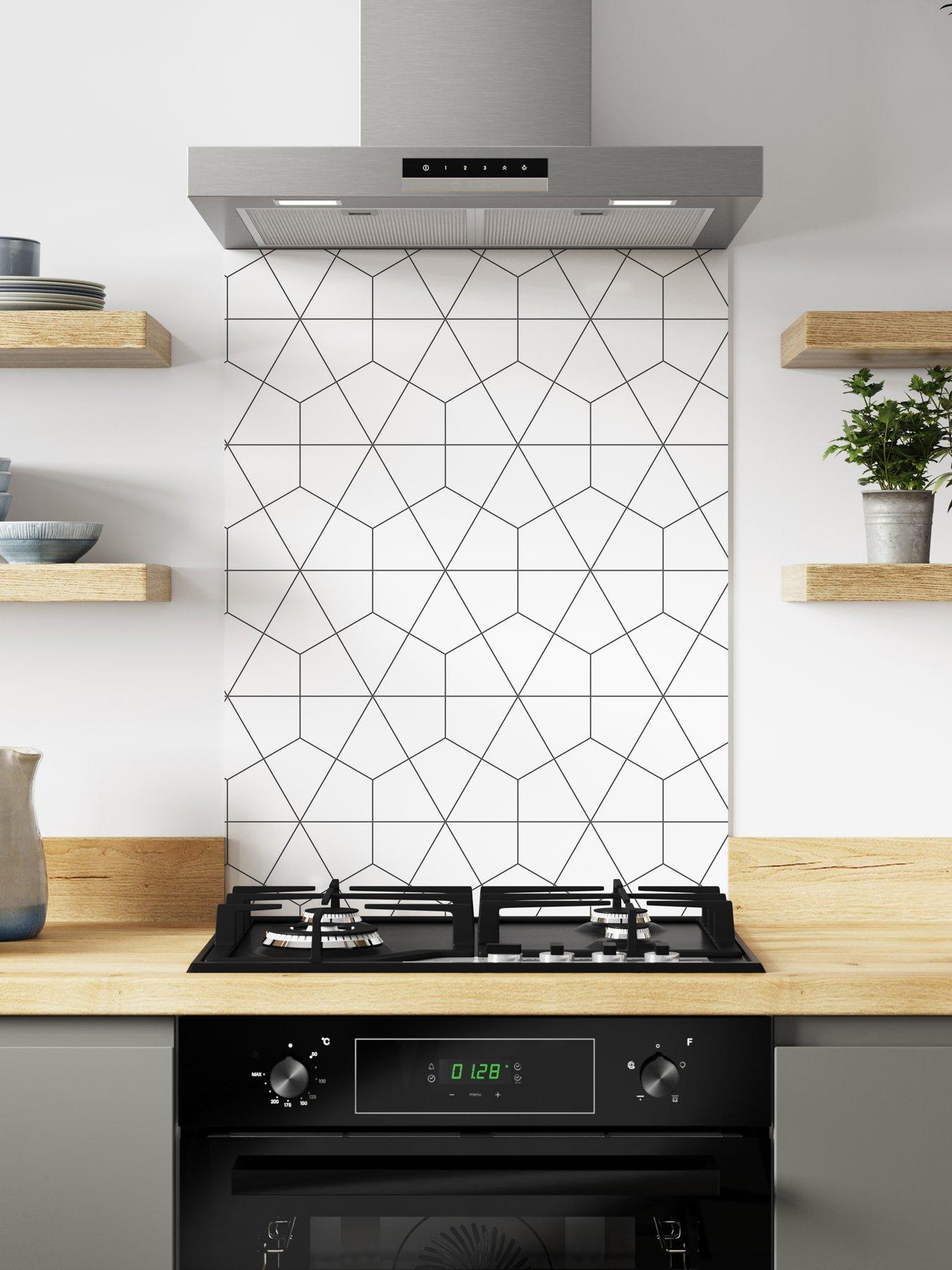 Image 1 of 3 of WilsonArt Alloy Geometry 600mm Wide Hob Splashback