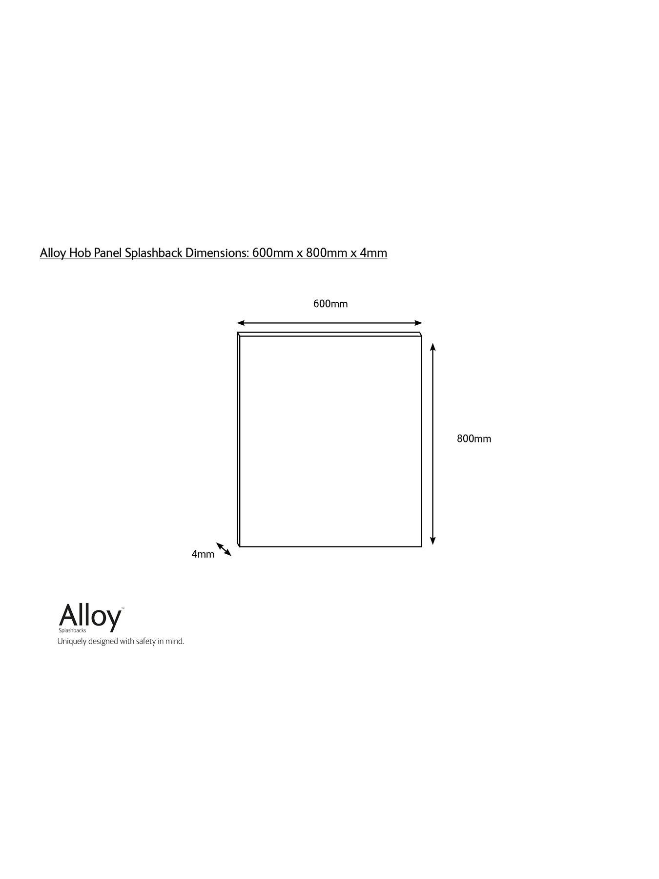Image 3 of 3 of WilsonArt Alloy Geometry 600mm Wide Hob Splashback
