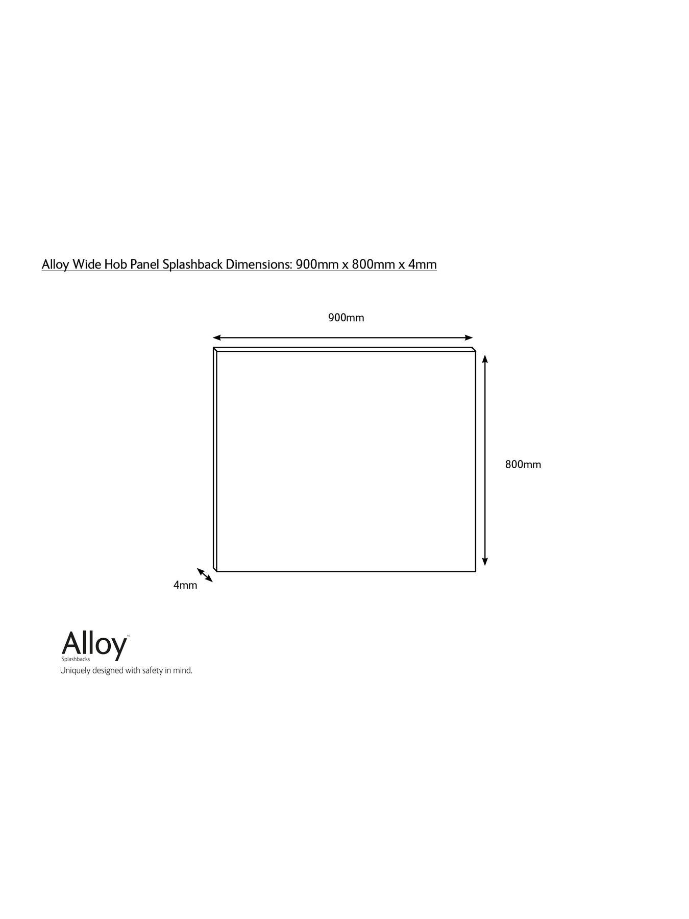Image 4 of 4 of WilsonArt Alloy Geometry 900mm Wide Hob Splashback
