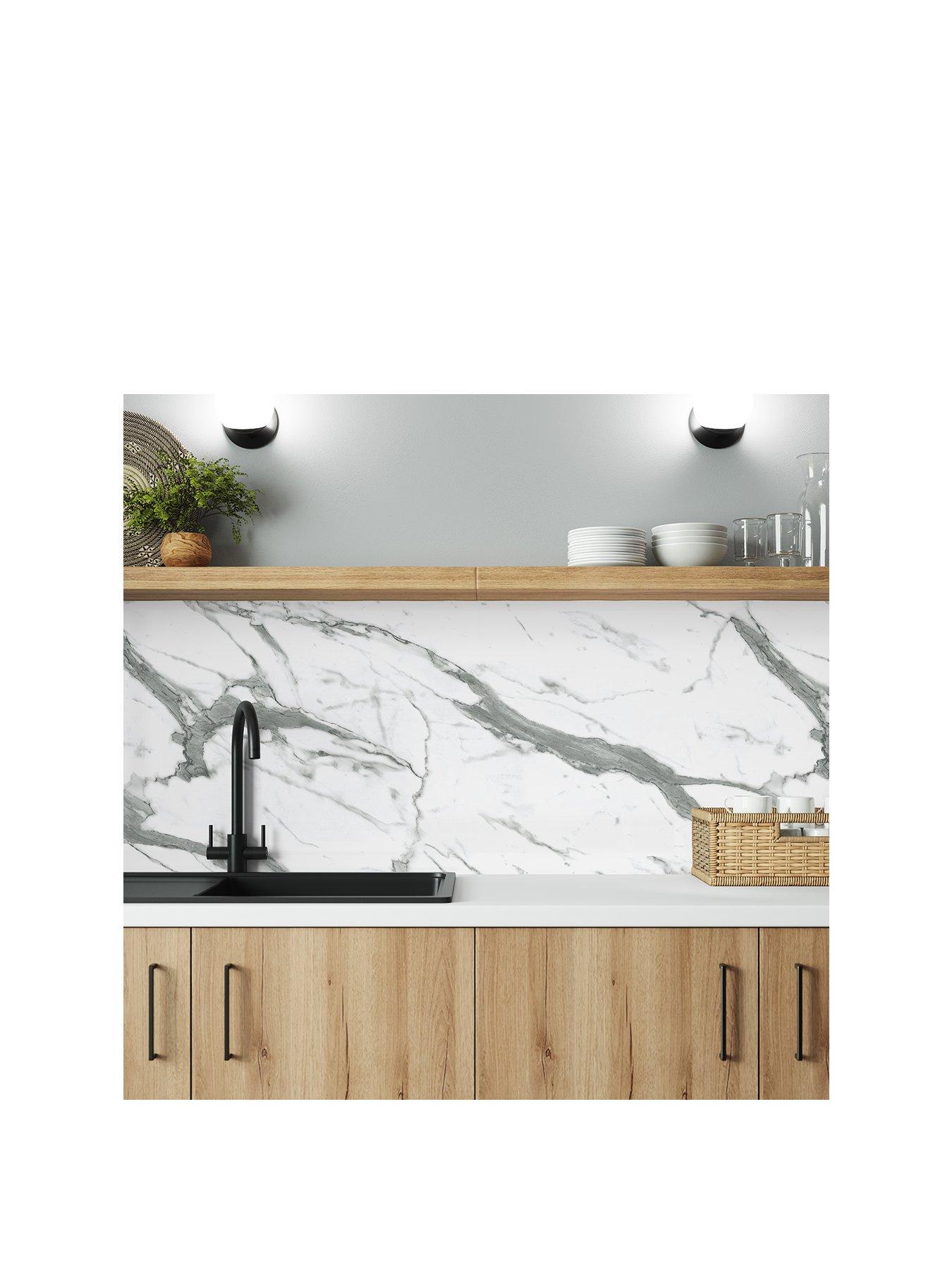 Image 2 of 6 of WilsonArt Alloy White Marble 3m Splashback