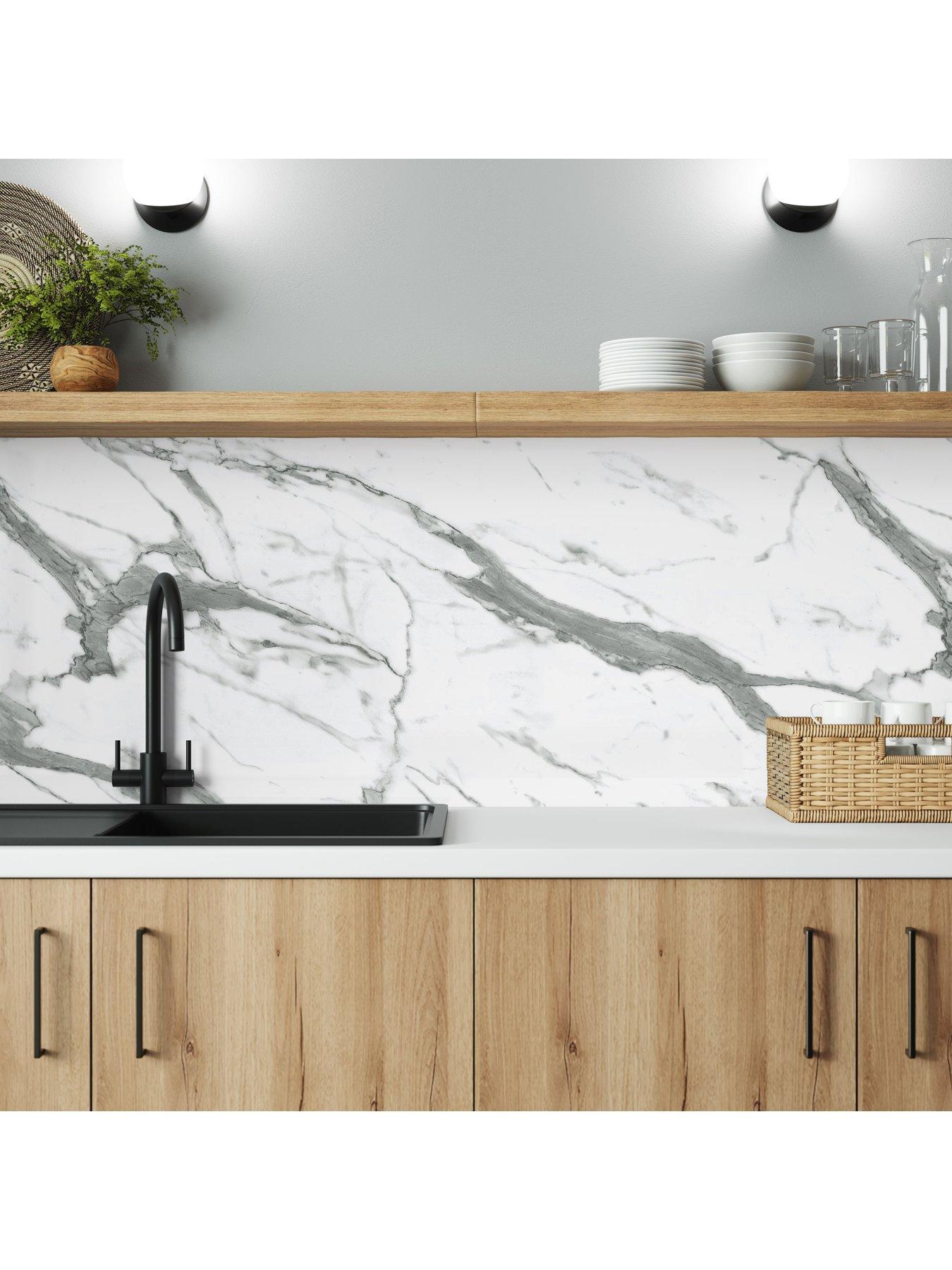 Image 4 of 6 of WilsonArt Alloy White Marble 3m Splashback