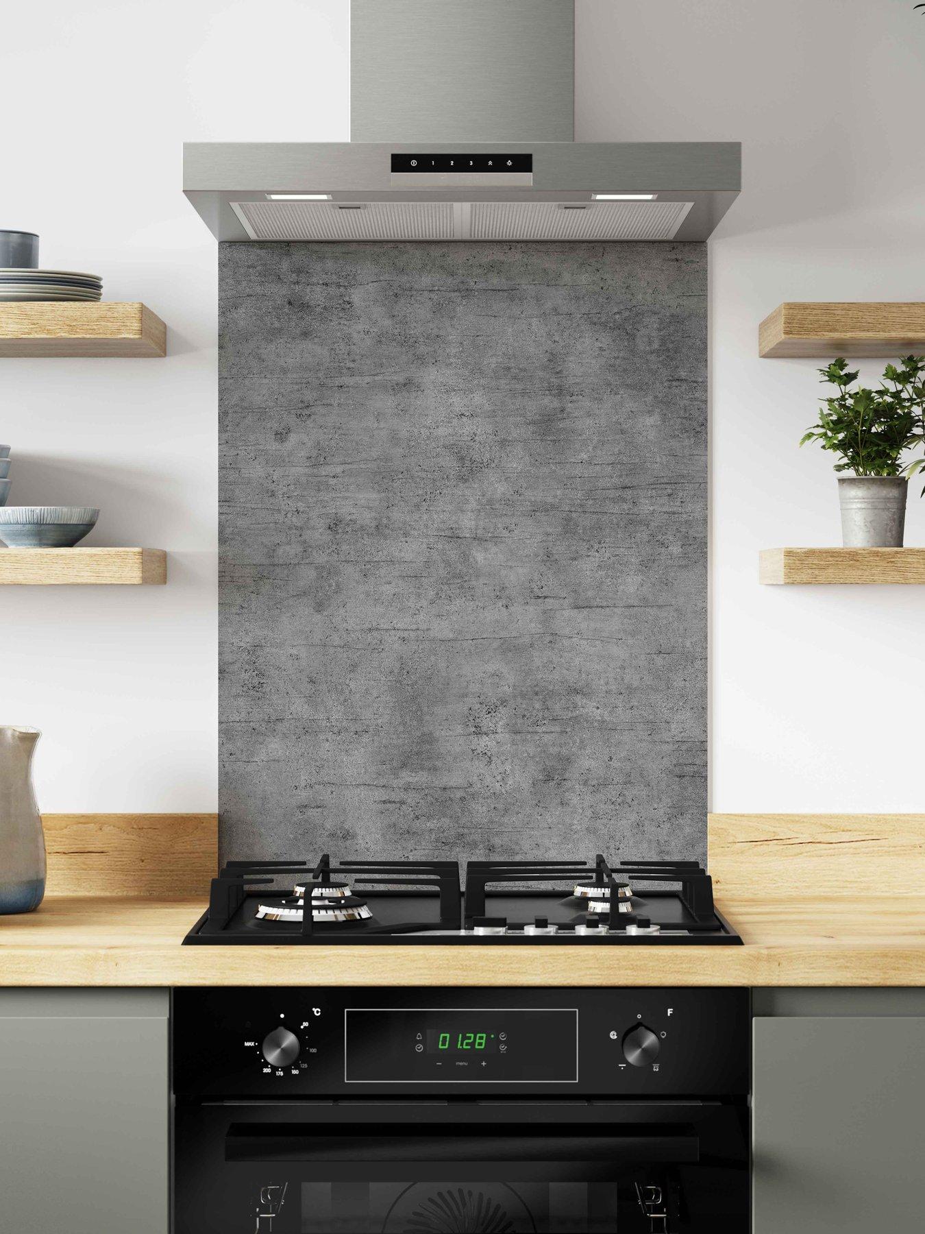 WilsonArt Alloy Brooklyn Concrete 600mm Wide Hob Splashback