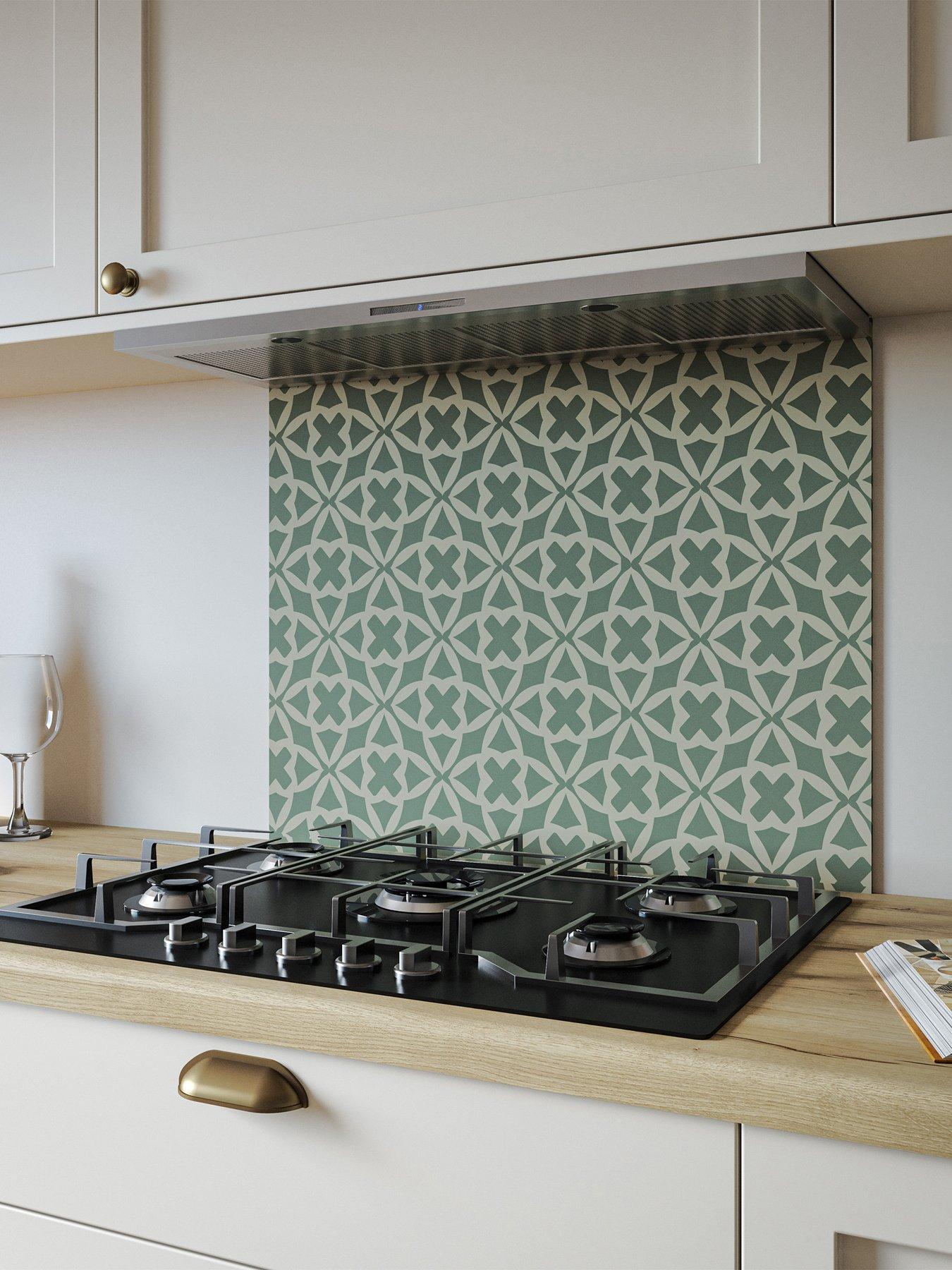WilsonArt Alloy Moss Tessera 600mm Wide Hob Splashback