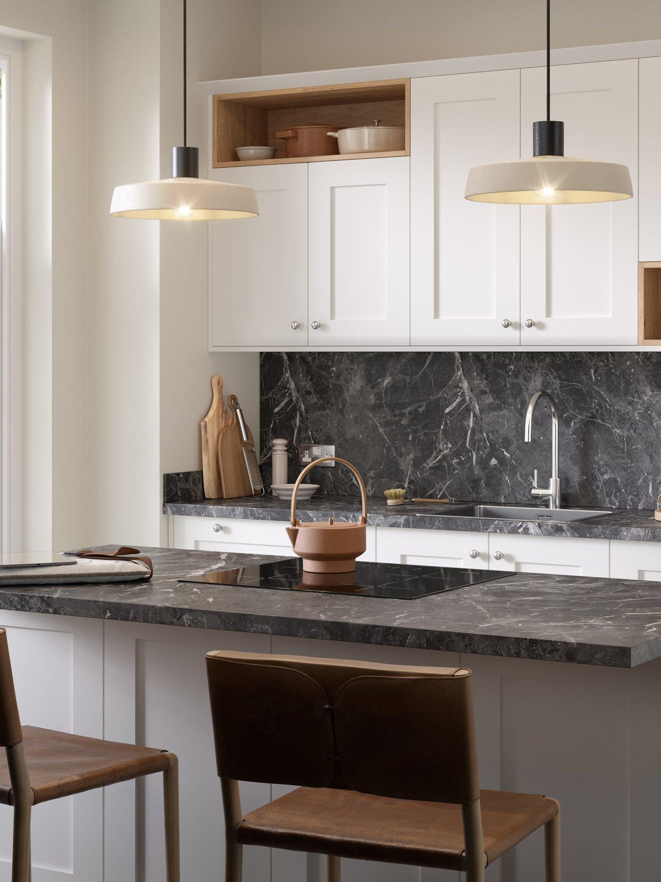 WilsonArt Plus Marquina Marble  Postformed Laminate Kitchen Breakfast Bar - 4100mm x 900mm x 38mm