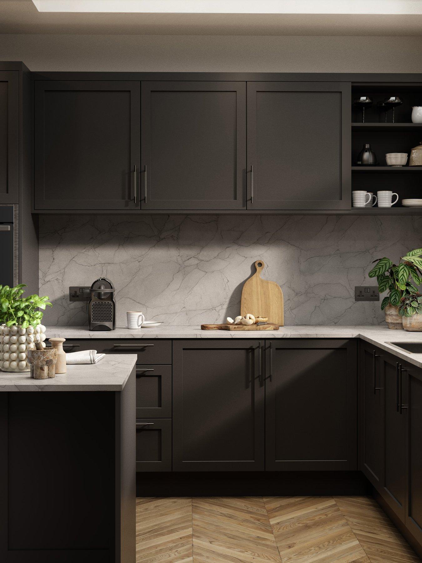 WilsonArt Omega Sleek Emperador Marble  Square Edge Laminate Kitchen  Breakfast Bar - 3000 x 900mm x 22mm