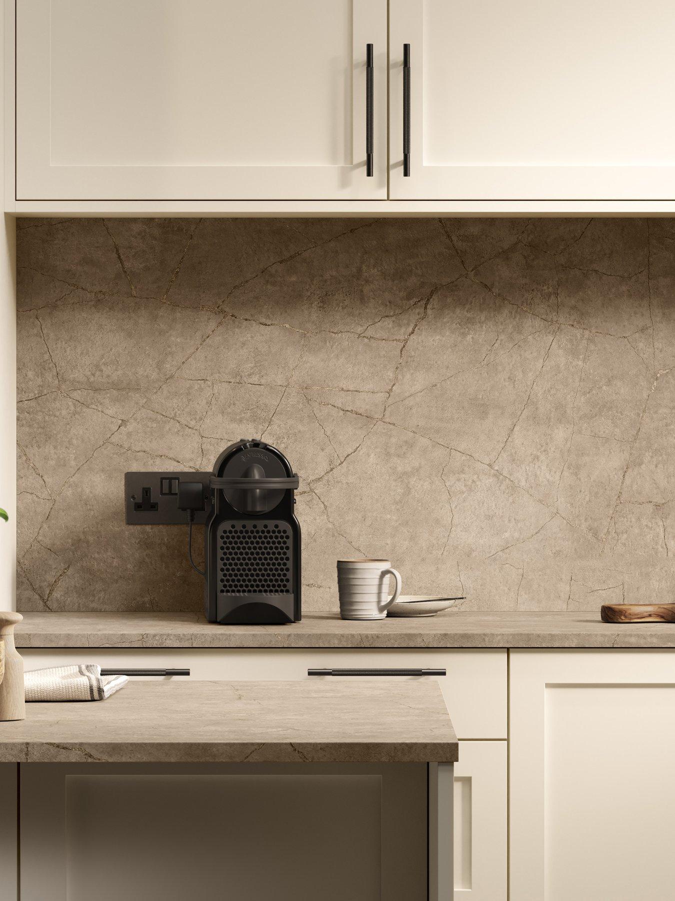 WilsonArt Omega Sleek Minos Stone Square Edge Laminate Kitchen  Worktop - 3000 x 620mm x 22mm