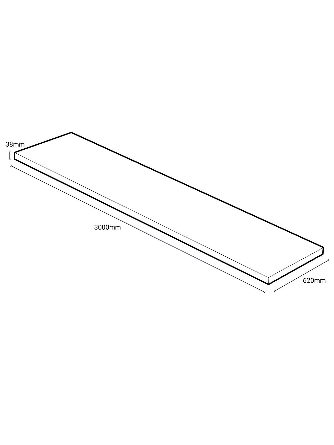 Image 5 of 6 of WilsonArt Omega Modern Natural Block Oak 3m Worktop Squ