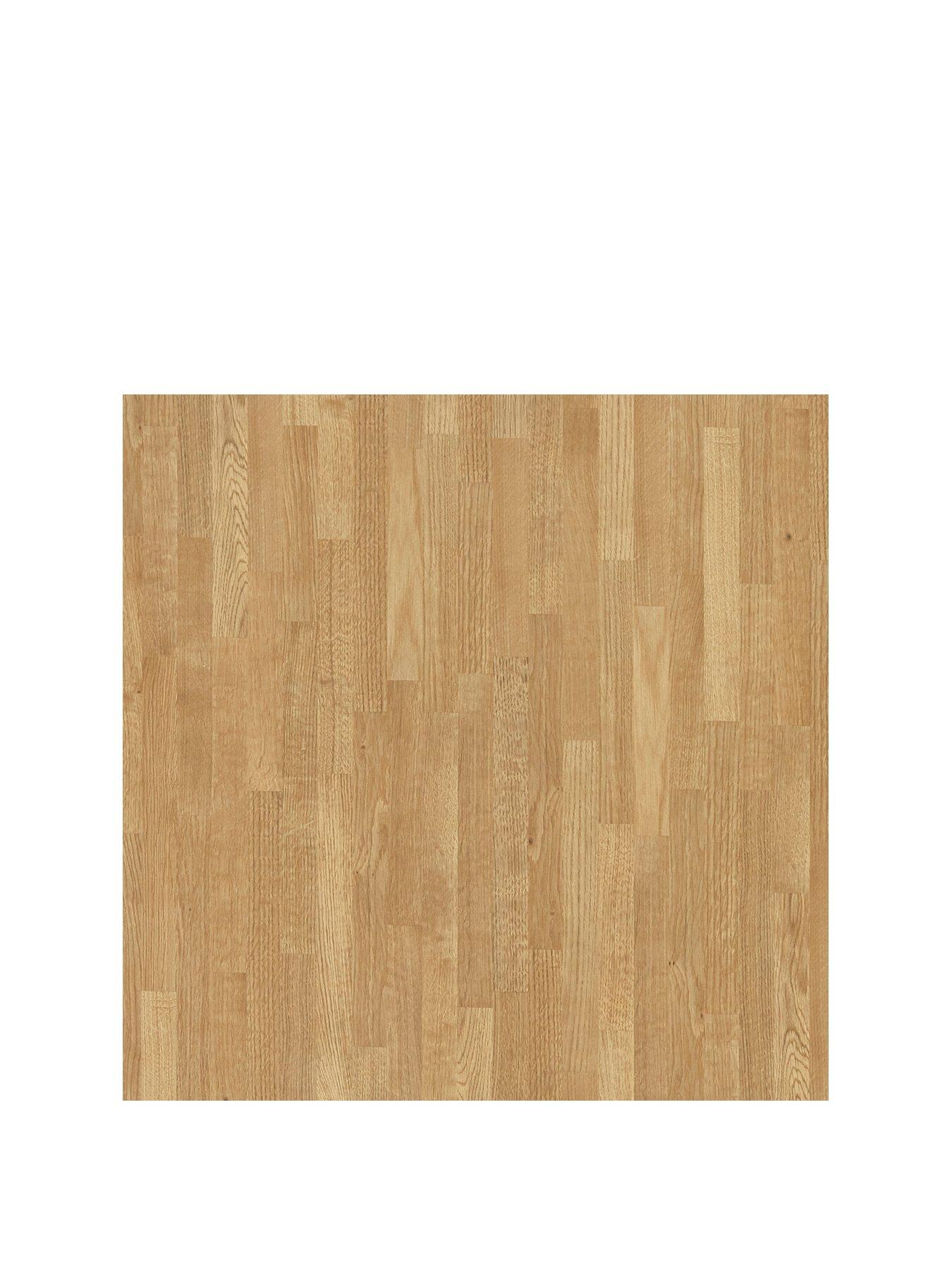 Image 2 of 3 of WilsonArt Omega Modern Natural Blocked Oak Square Edge Laminate Kitchen Upstand - 3000 x 100mm x 20mm