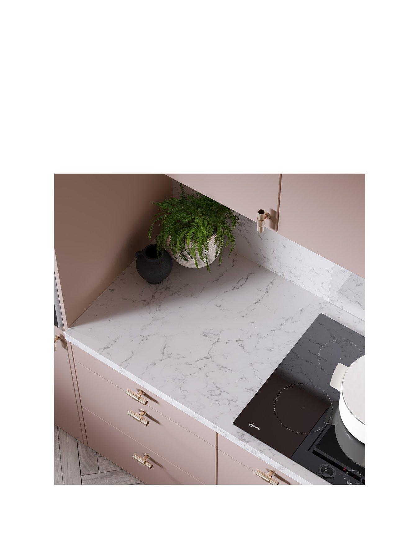Image 2 of 6 of WilsonArt Omega Modern Tuscany Marble Splashback Squ