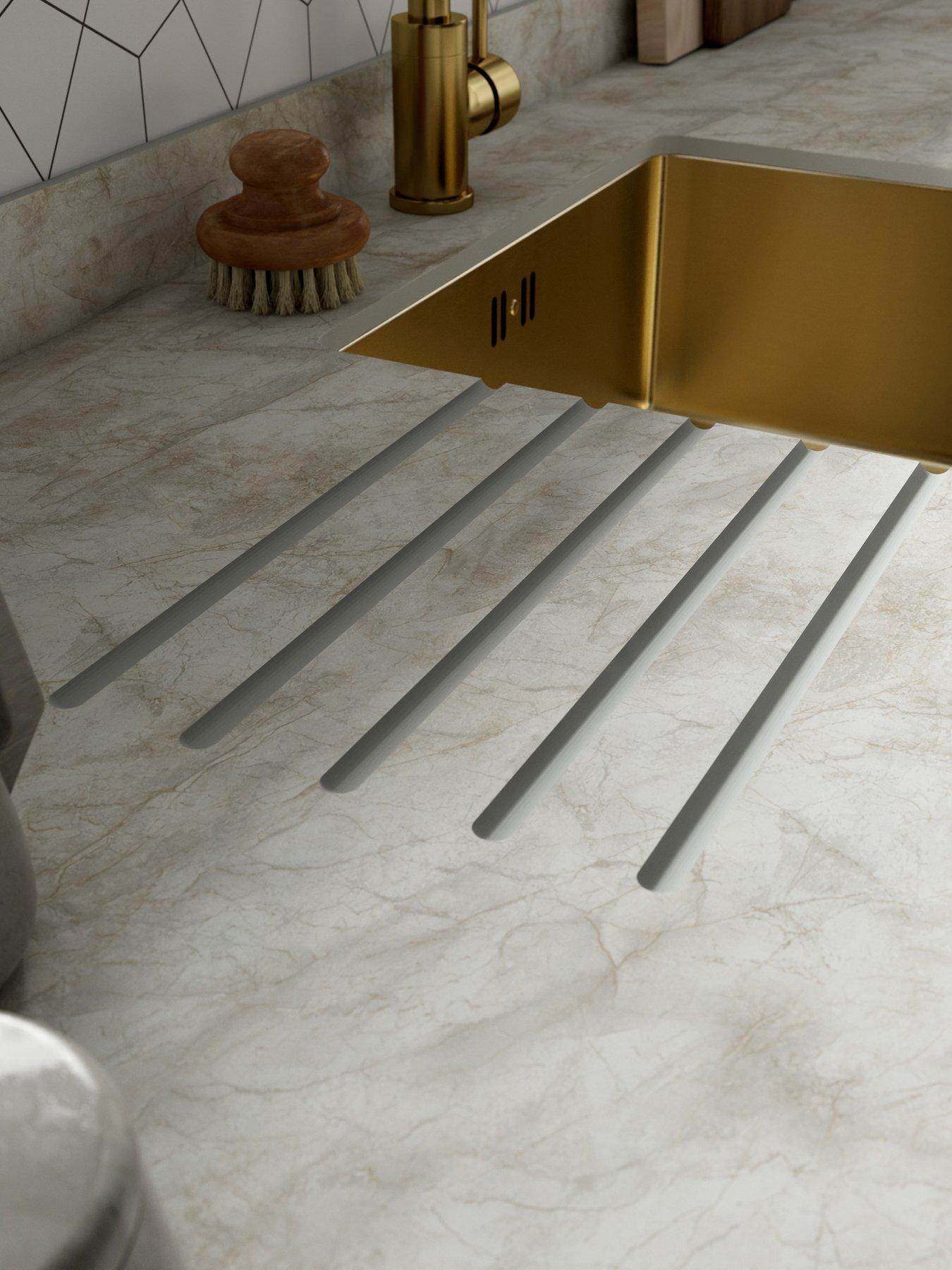 WilsonArt Zenith Kitchen Upstand - Pokhara Marble - 3000mm x 95mm x 12.5mm