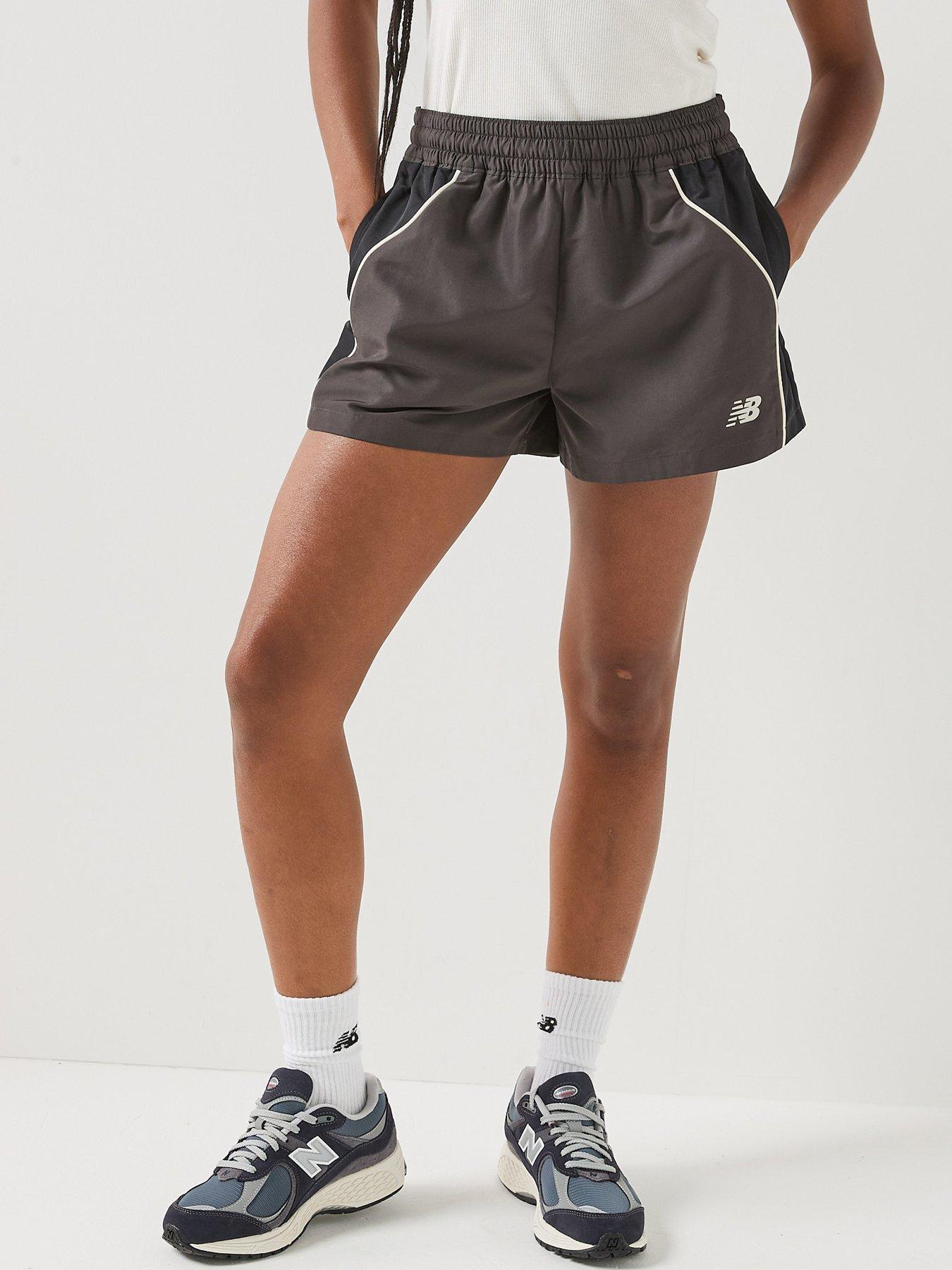 Image 1 of 6 of New Balance Women's Trackside Woven Short - Black Cement