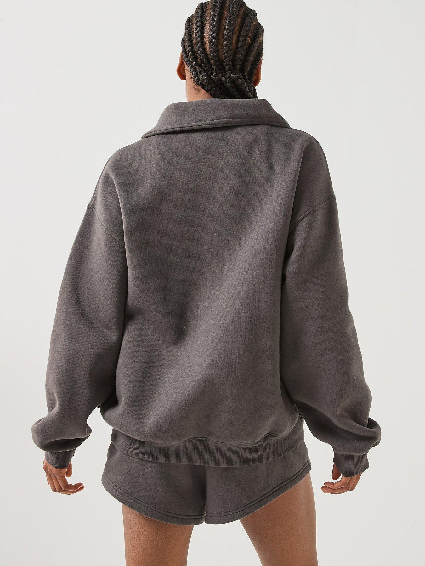 Image 2 of 6 of New Balance Women's Trackside Fleece Half Zip - Black Cement