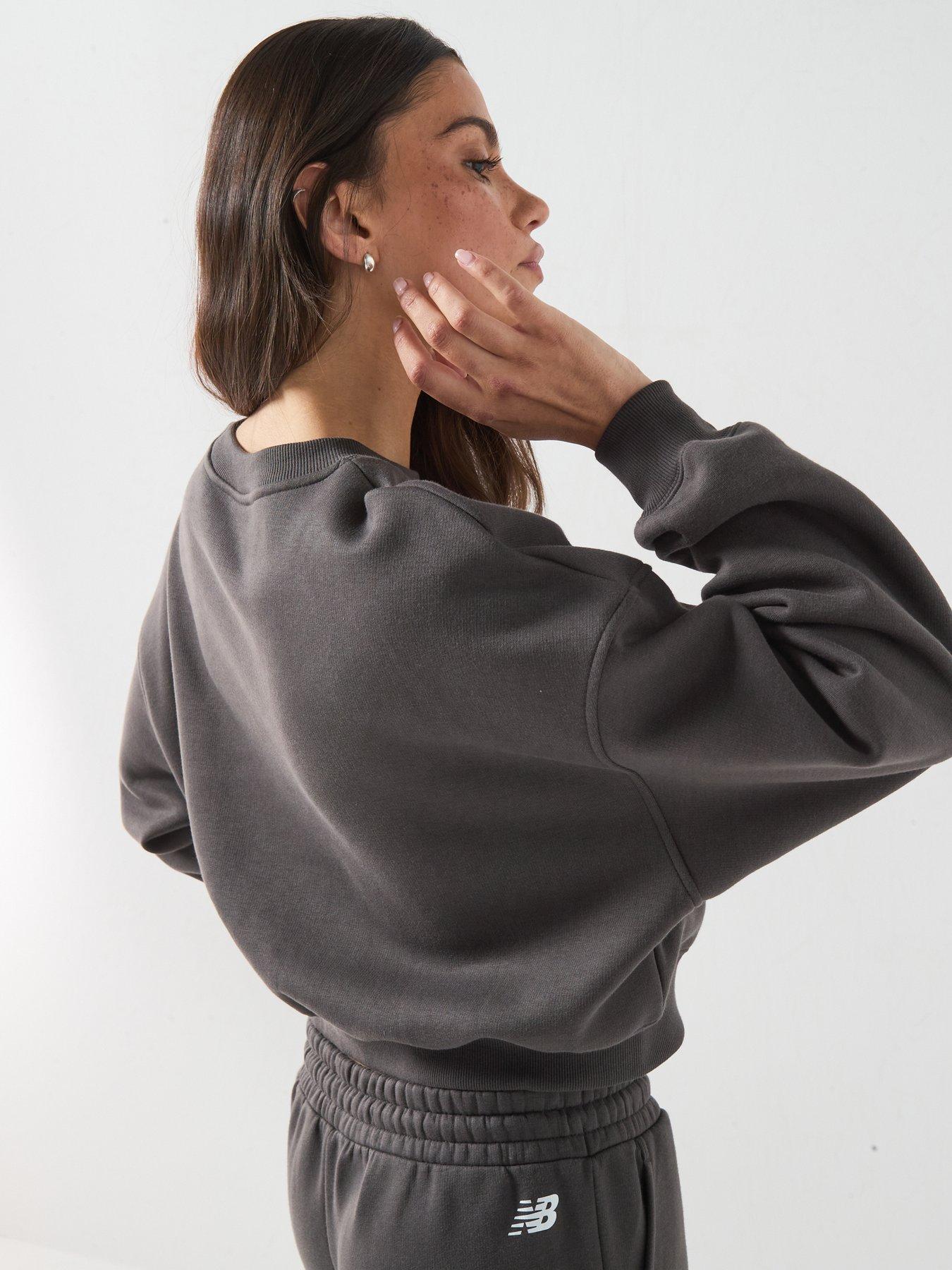 Image 2 of 5 of New Balance Women's Trackside Fleece Crew - Black Cement