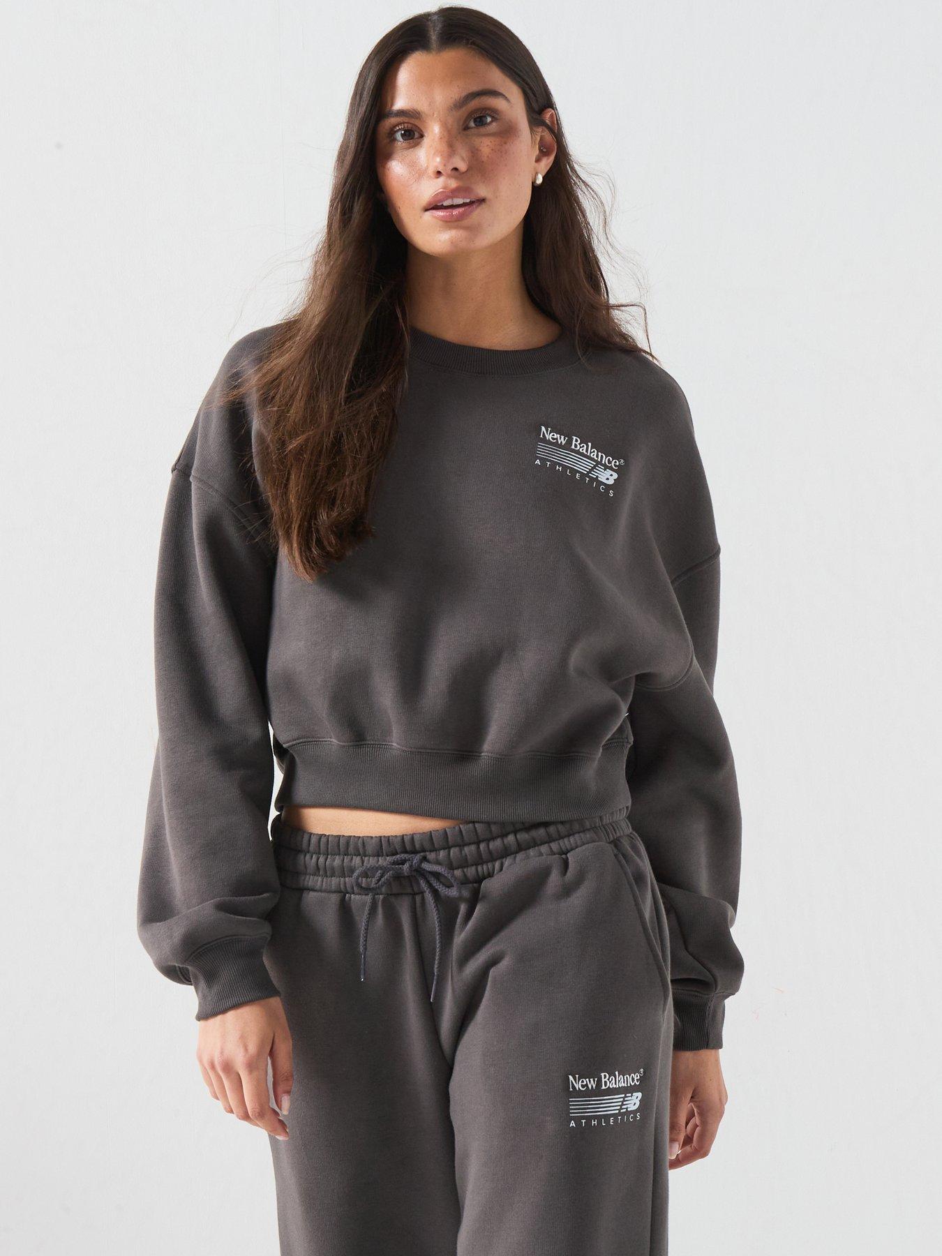 Image 4 of 5 of New Balance Women's Trackside Fleece Crew - Black Cement