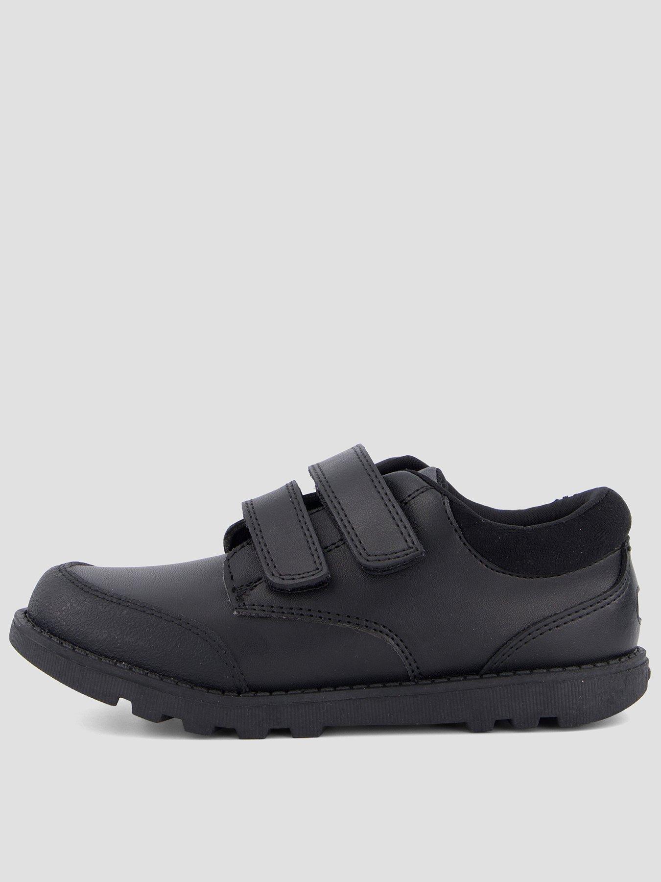 The Very Collection Boys Tracer Double Strap Smart School Shoes - Black