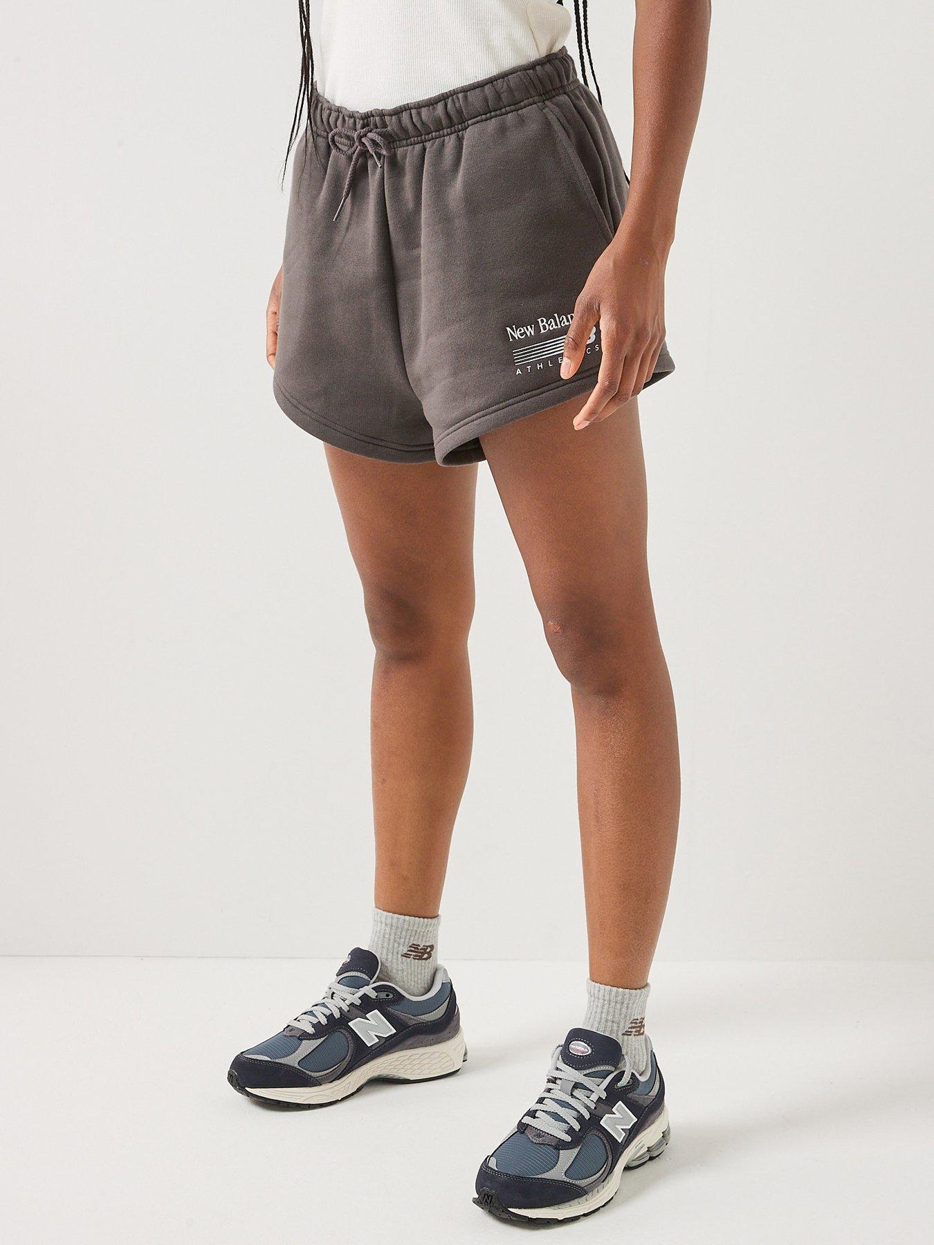 Image 1 of 6 of New Balance Women's Trackside Fleece Shorts - Grey