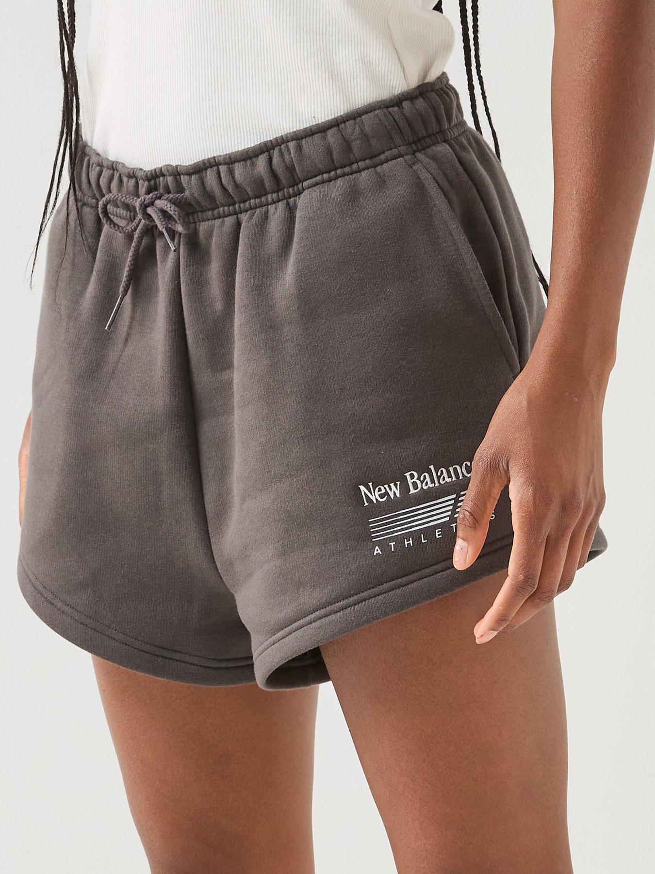 Image 4 of 6 of New Balance Women's Trackside Fleece Shorts - Grey
